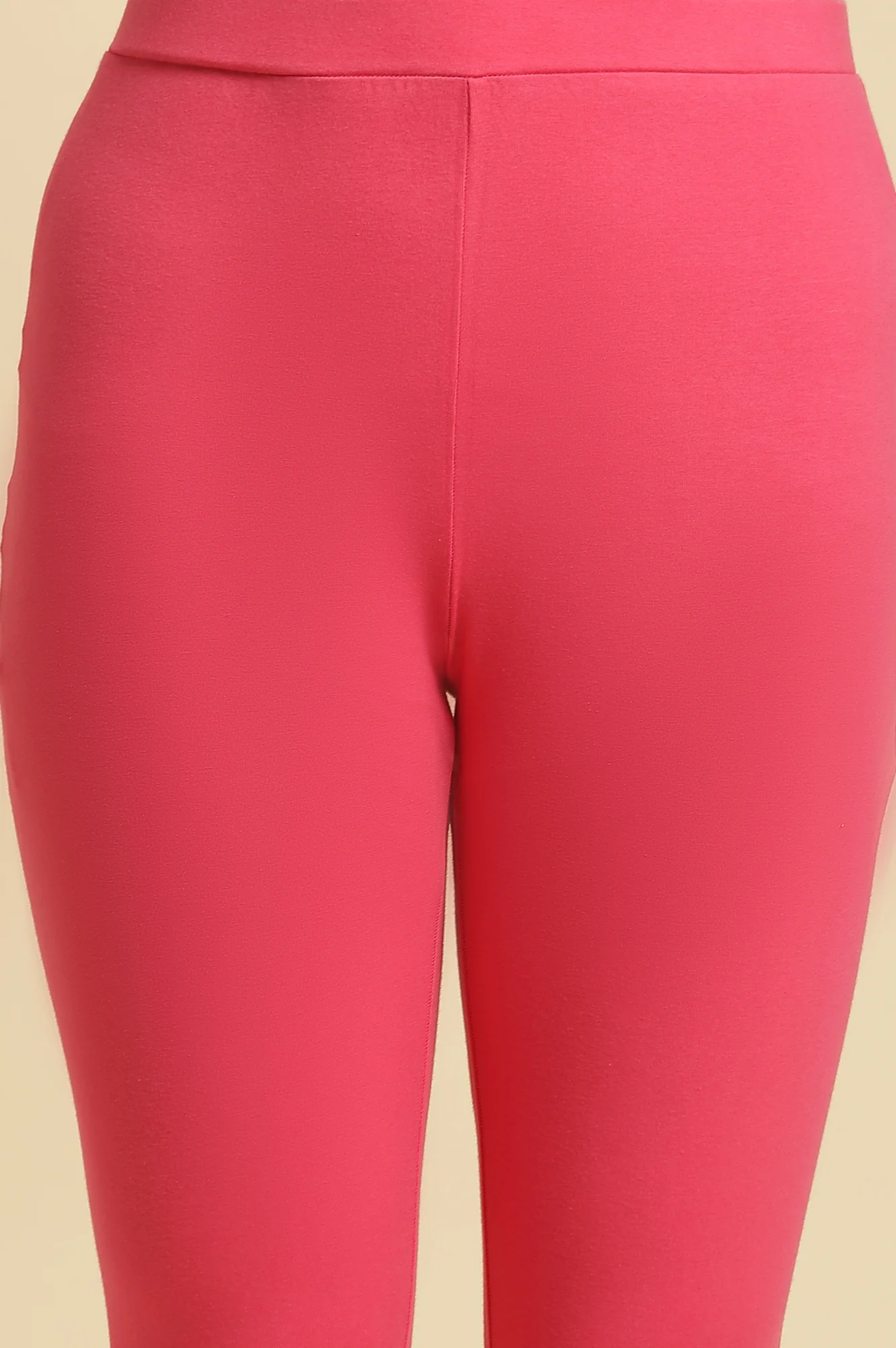 Pink Cotton Jersey Tights - Image 6