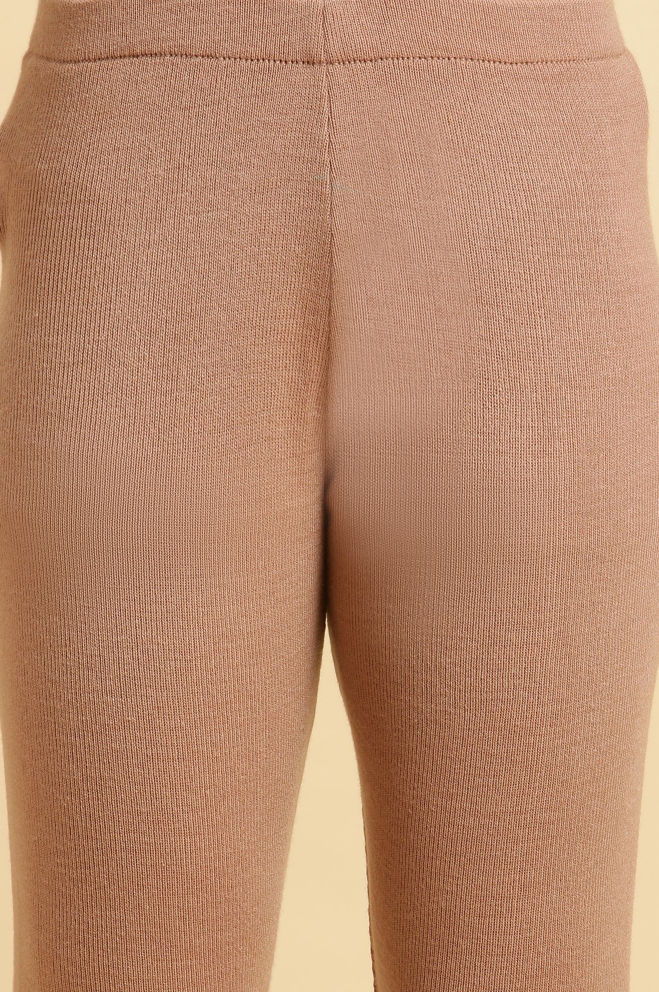 Pink Embroidered Winter Kurta And Tights Set - Image 8