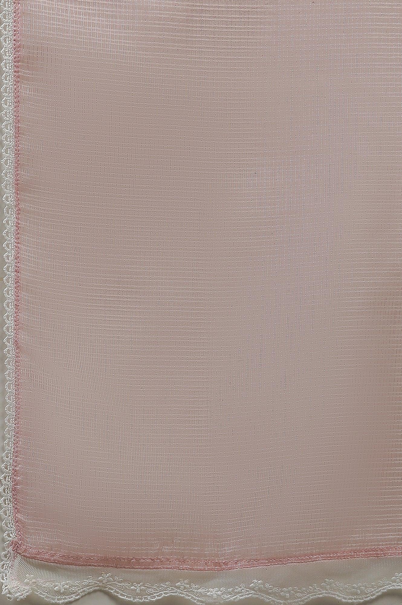 Pink Floral Printed A-Line Kurta, Pants And Kota Dupatta Set - Image 10