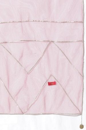 Pink Foil Printed Flared Kurta, Shantung Pants With Gota Patti Dupatta Set - Image 10