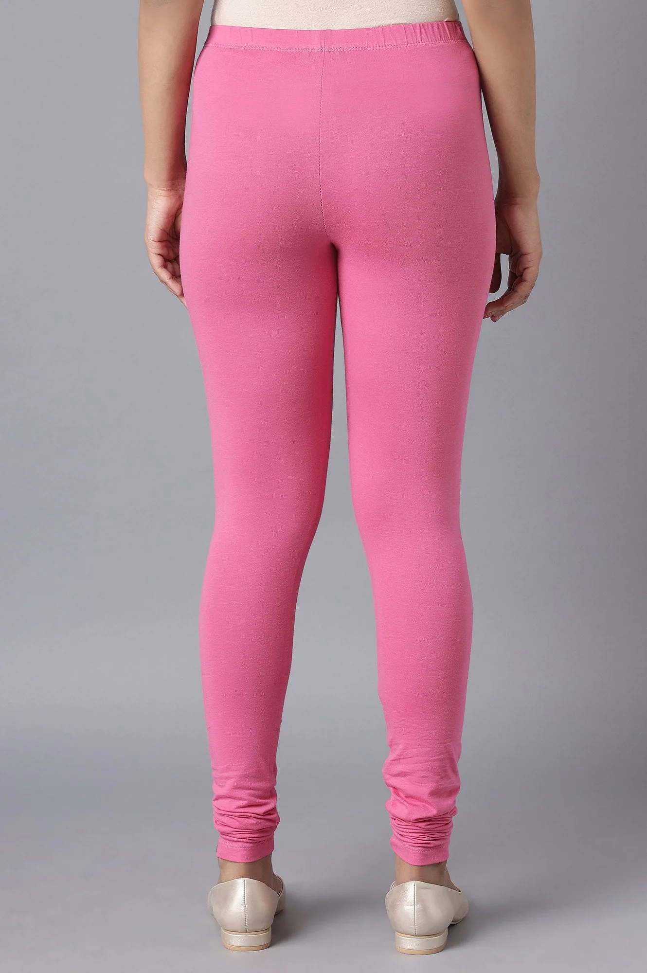 Elleven Women's Pink Skin Fit Churidar - Image 2
