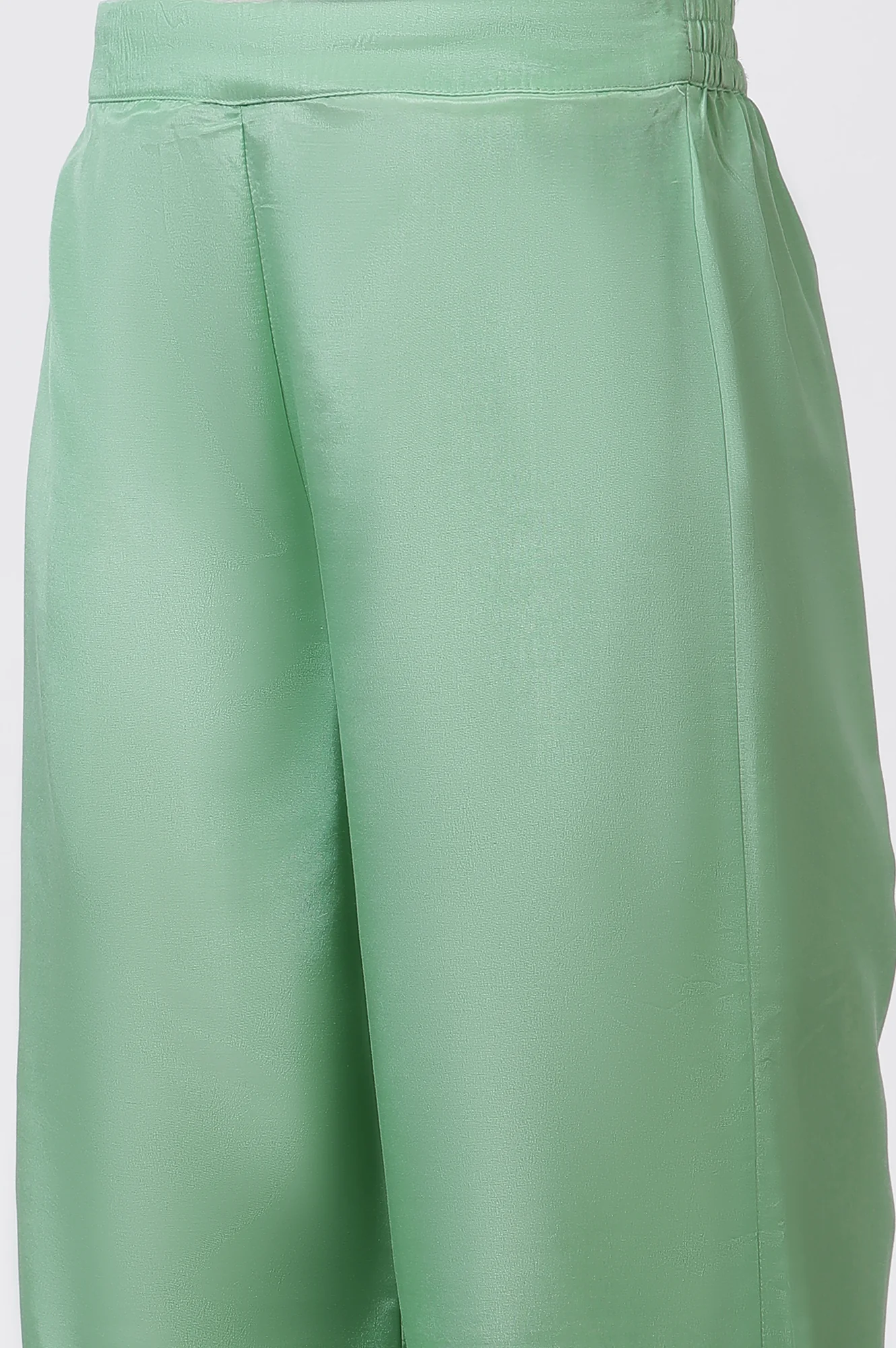 Pistachio Green Mukaish Kurta And Pants Set - Image 9