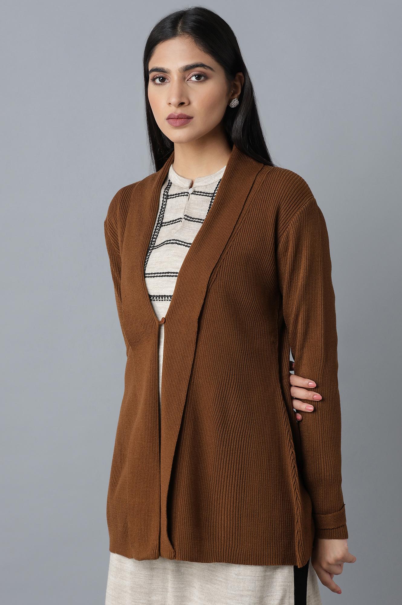 Pumpkin Orange Cardigan - Image 3