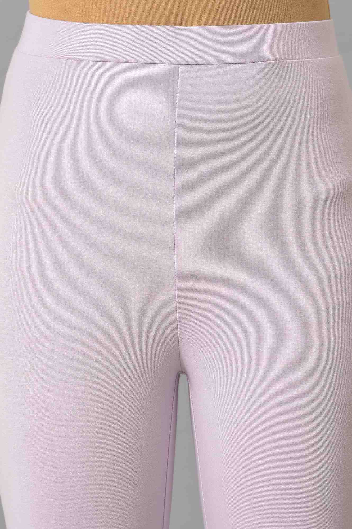 Purple Cotton Jersey Tights - Image 6