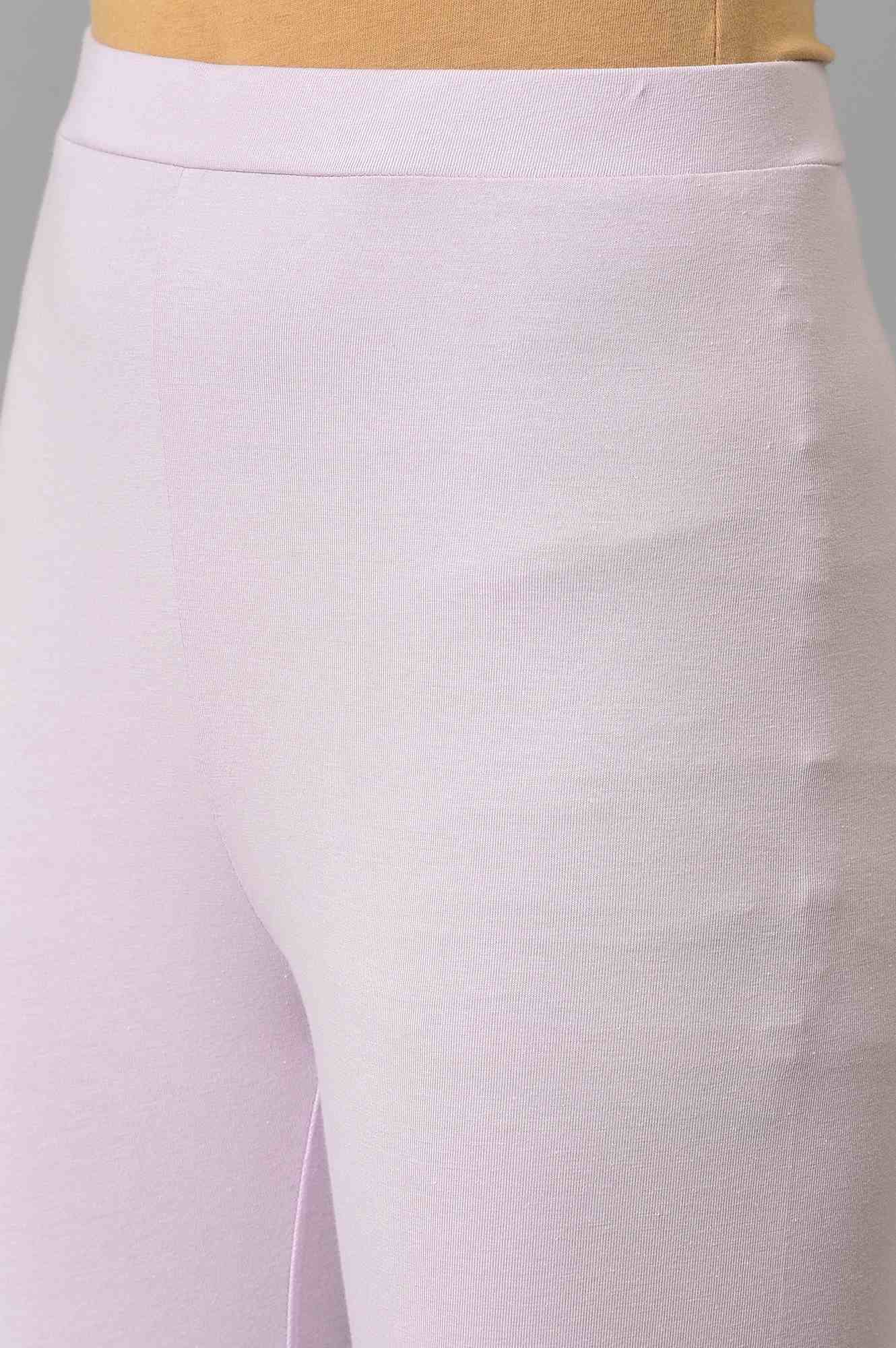 Purple Cotton Jersey Tights - Image 7