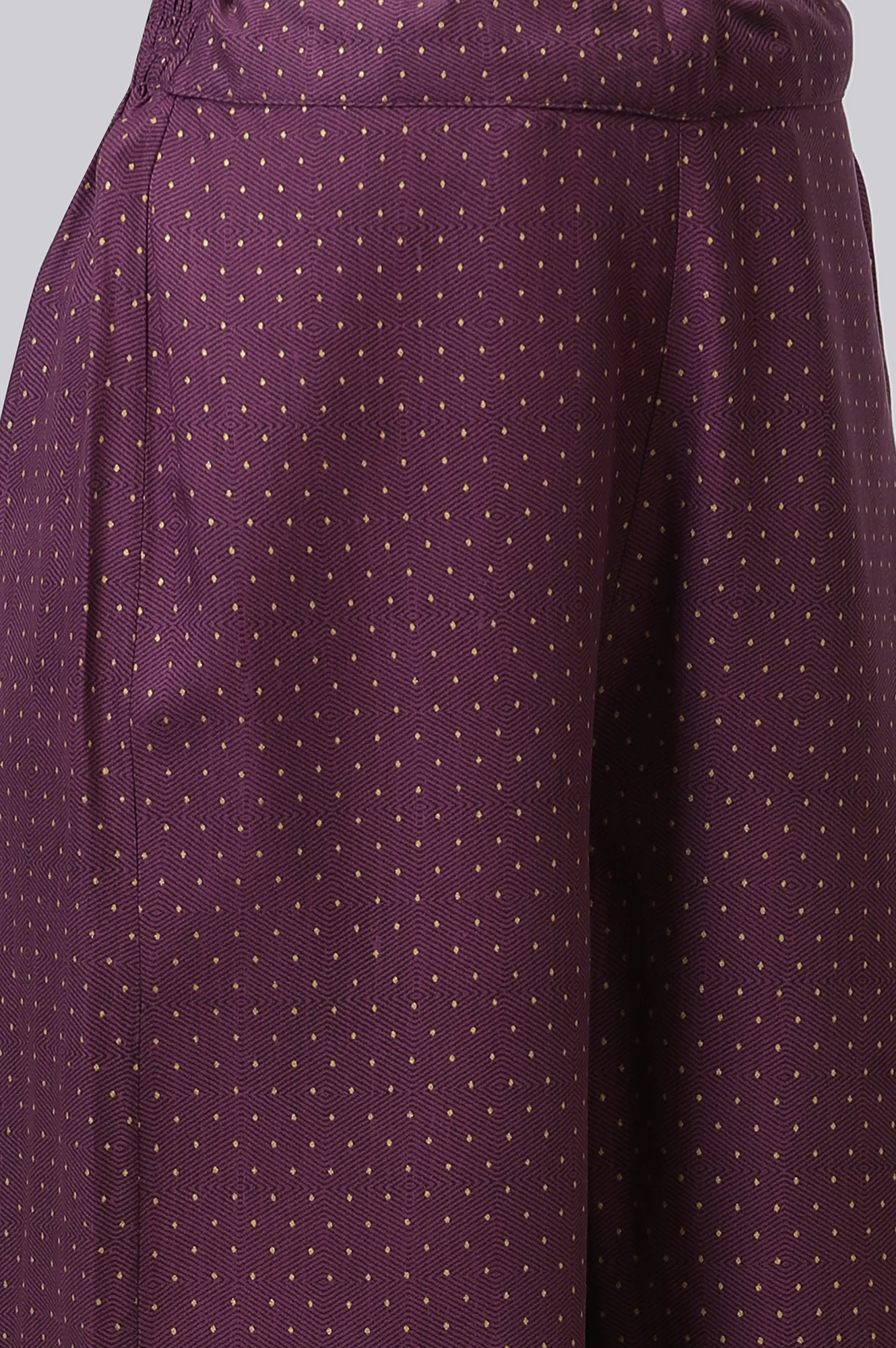 Purple Embellished Kurta And Parallel Pants Set - Image 9