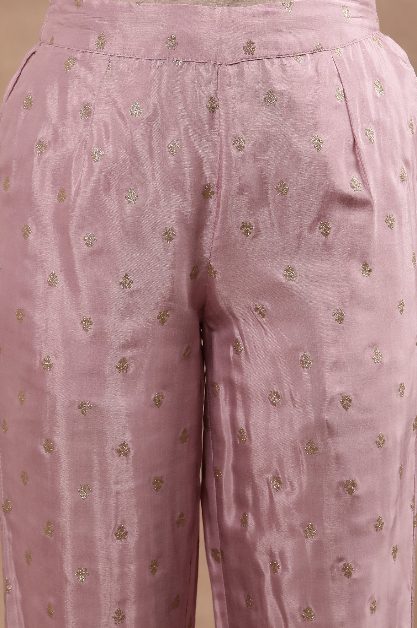 Purple Embroidered Kurta, Pants And Dupatta Set - Image 8
