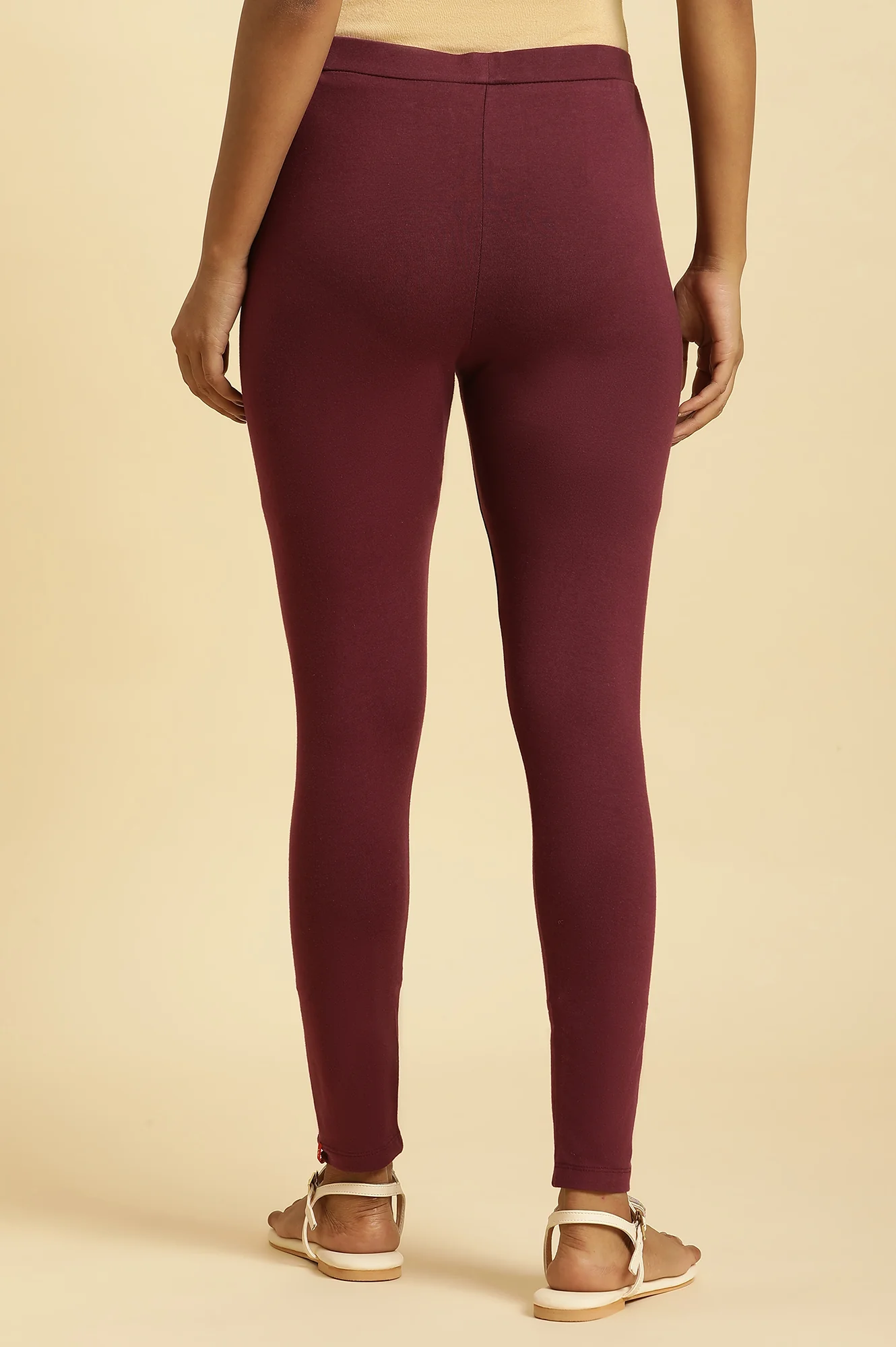 Purple Knitted Solid Tights - Image 3