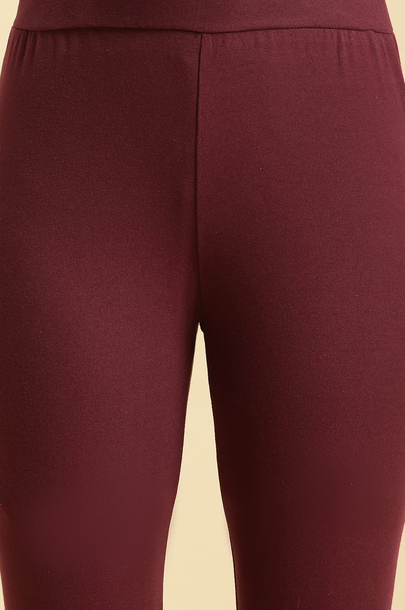 Purple Knitted Solid Tights - Image 6