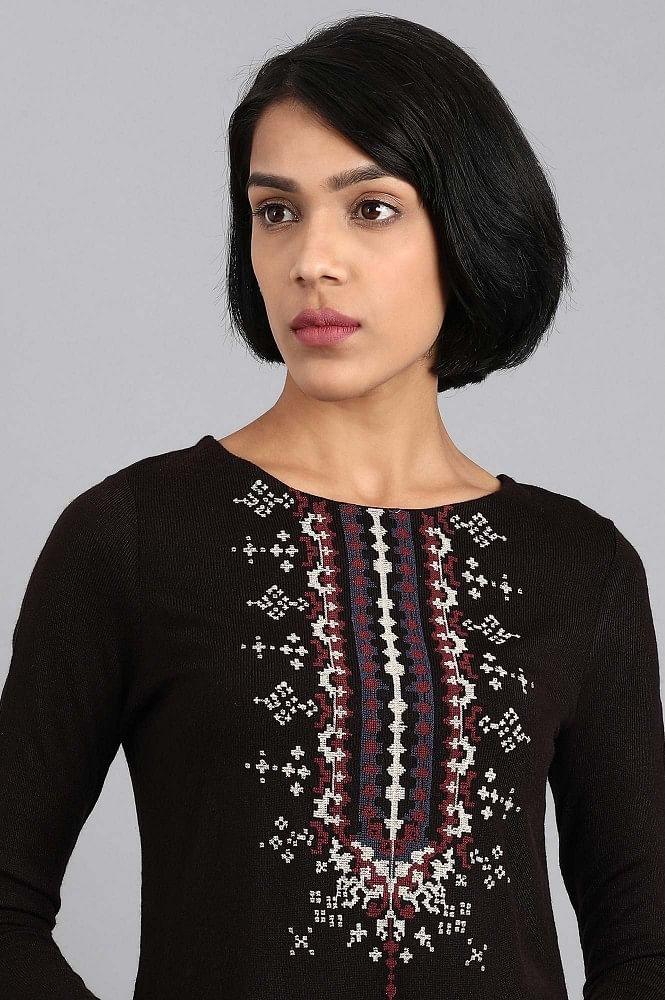 Purple Mandarin Neck Winter kurta - Image 6