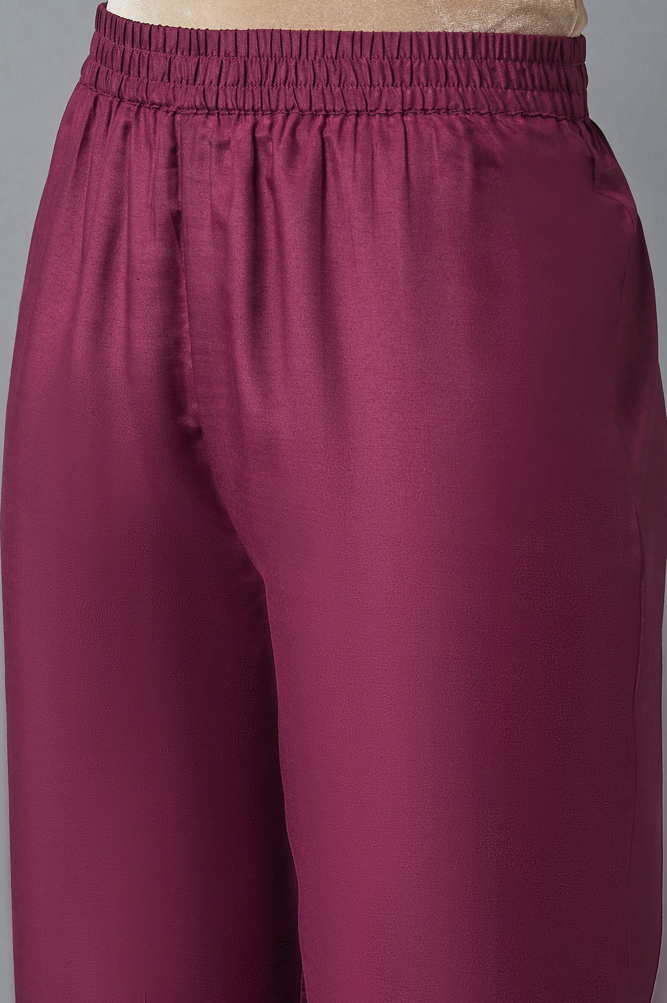 Purple Printed kurta, Parallel Pants and Dupatta Set - Image 6