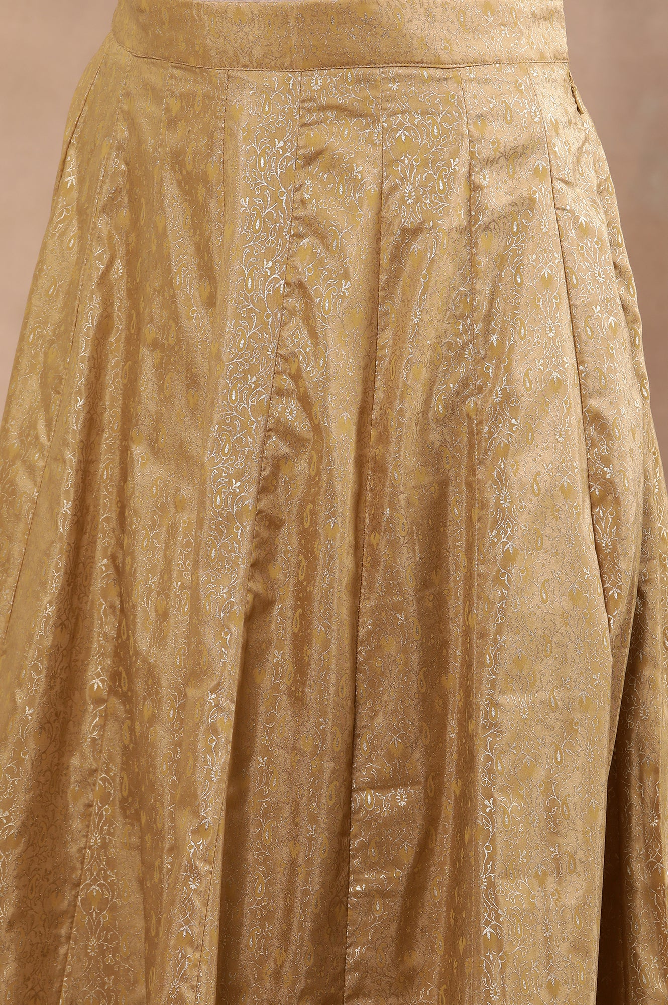 Purple Zari Embroidered Kurta And Skirt Set - Image 9