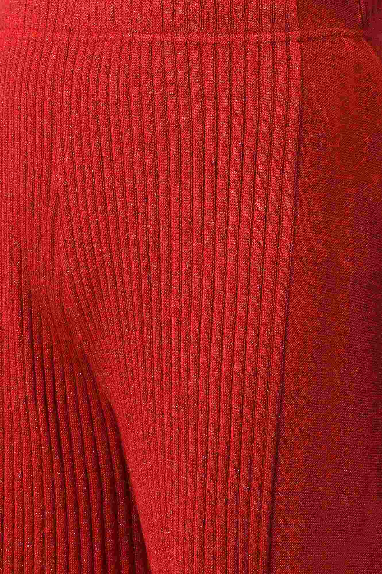 Elleven Women's Red Solid Wide Leg Acrylic Palazzo With Elasticated Waist - Image 7