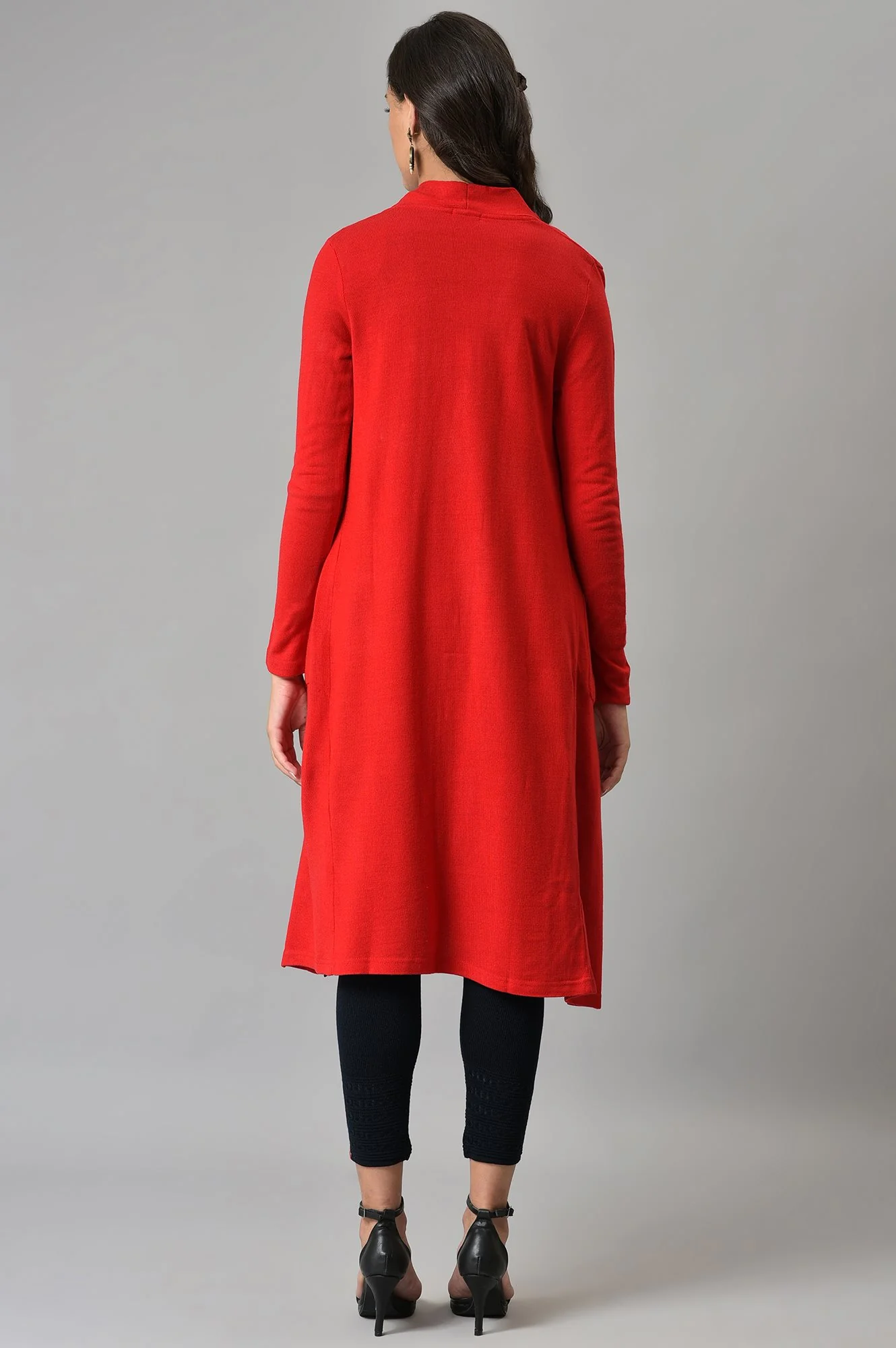 Red Basic Cardigan - Image 2