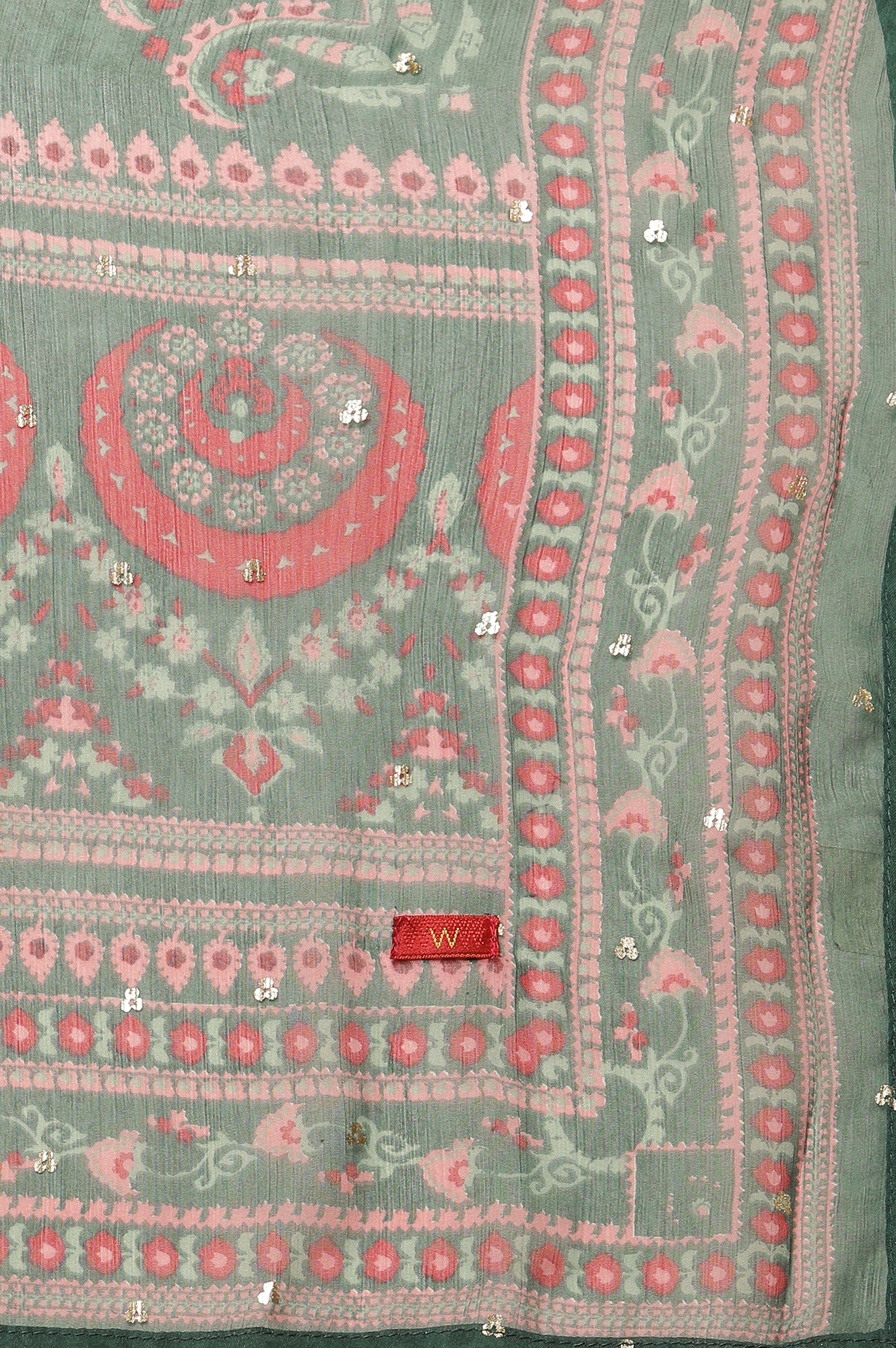 Red Embroidered Kurta, Pants And Dupatta Set - Image 10