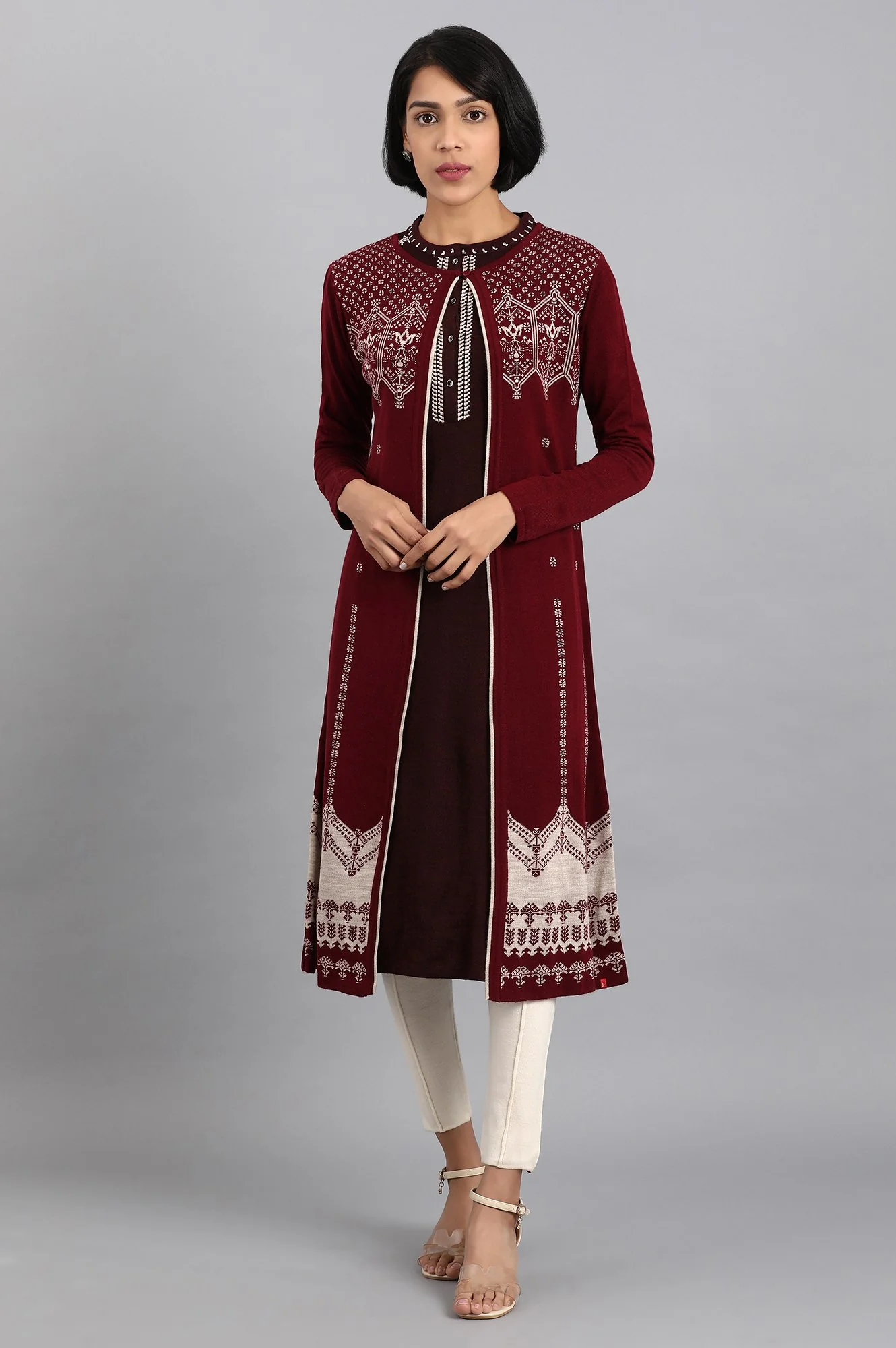 Red Knitted Cardigan