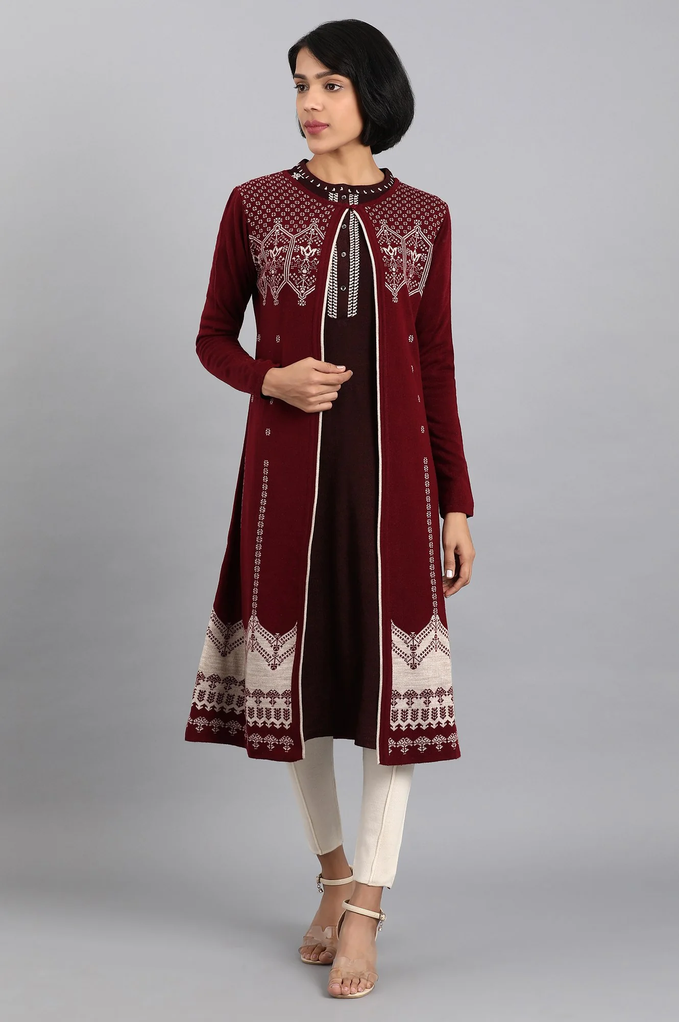 Red Knitted Cardigan - Image 2