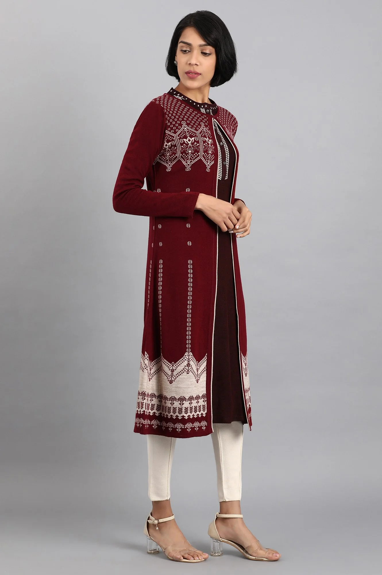 Red Knitted Cardigan - Image 4