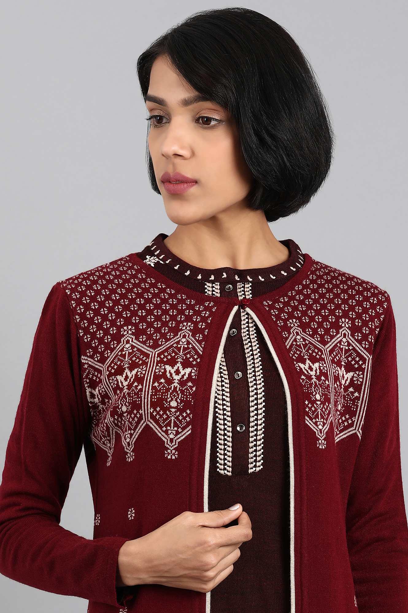 Red Knitted Cardigan - Image 6