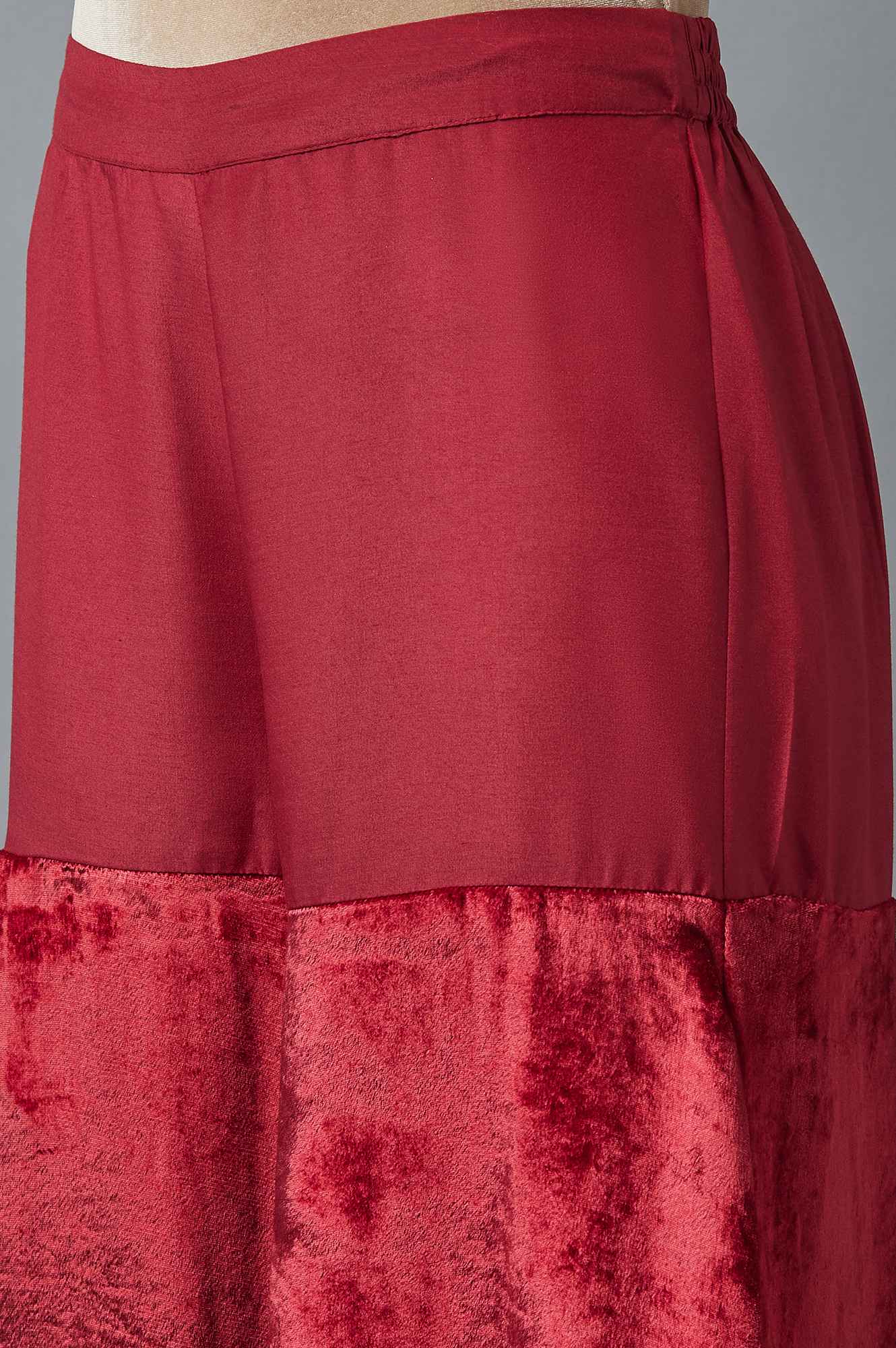 Red Short kurta-Sharara-Dupatta Set - Image 6