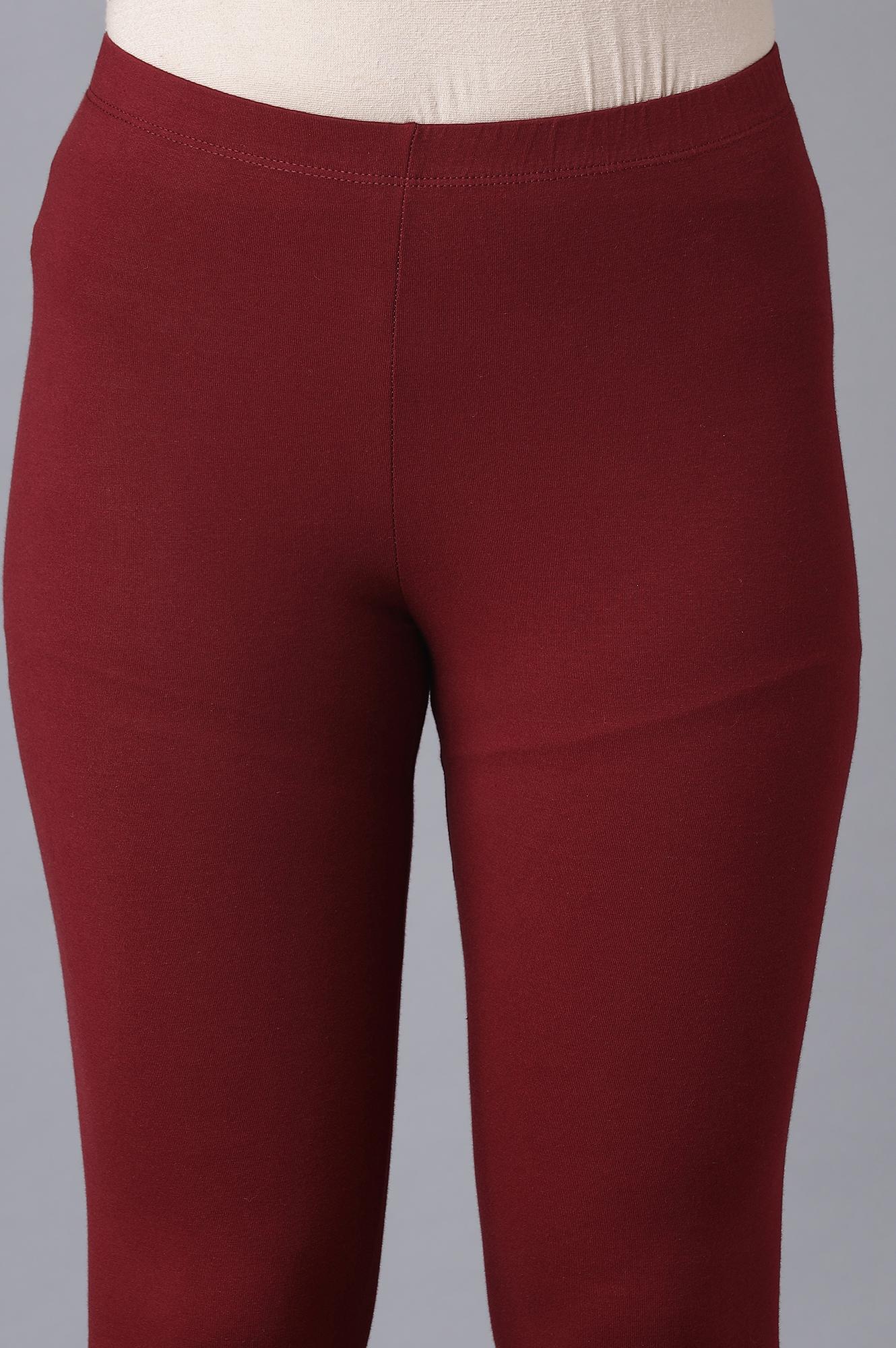 Elleven Women's Maroon Skin Fit Churidar - Image 6