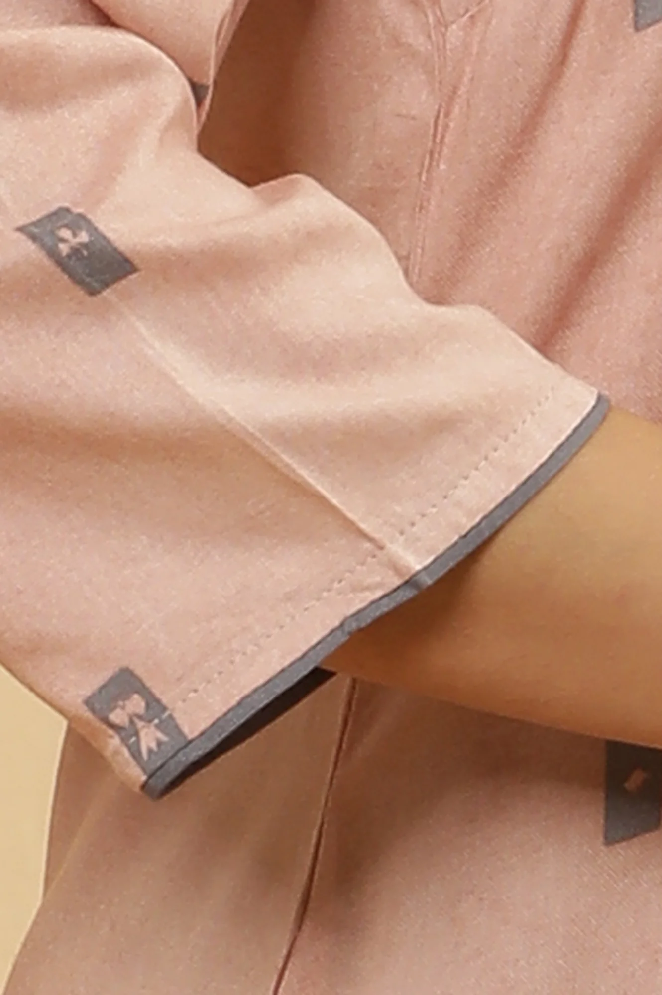 Salmon Pink A-Line Kurta And Flared Pants - Image 7