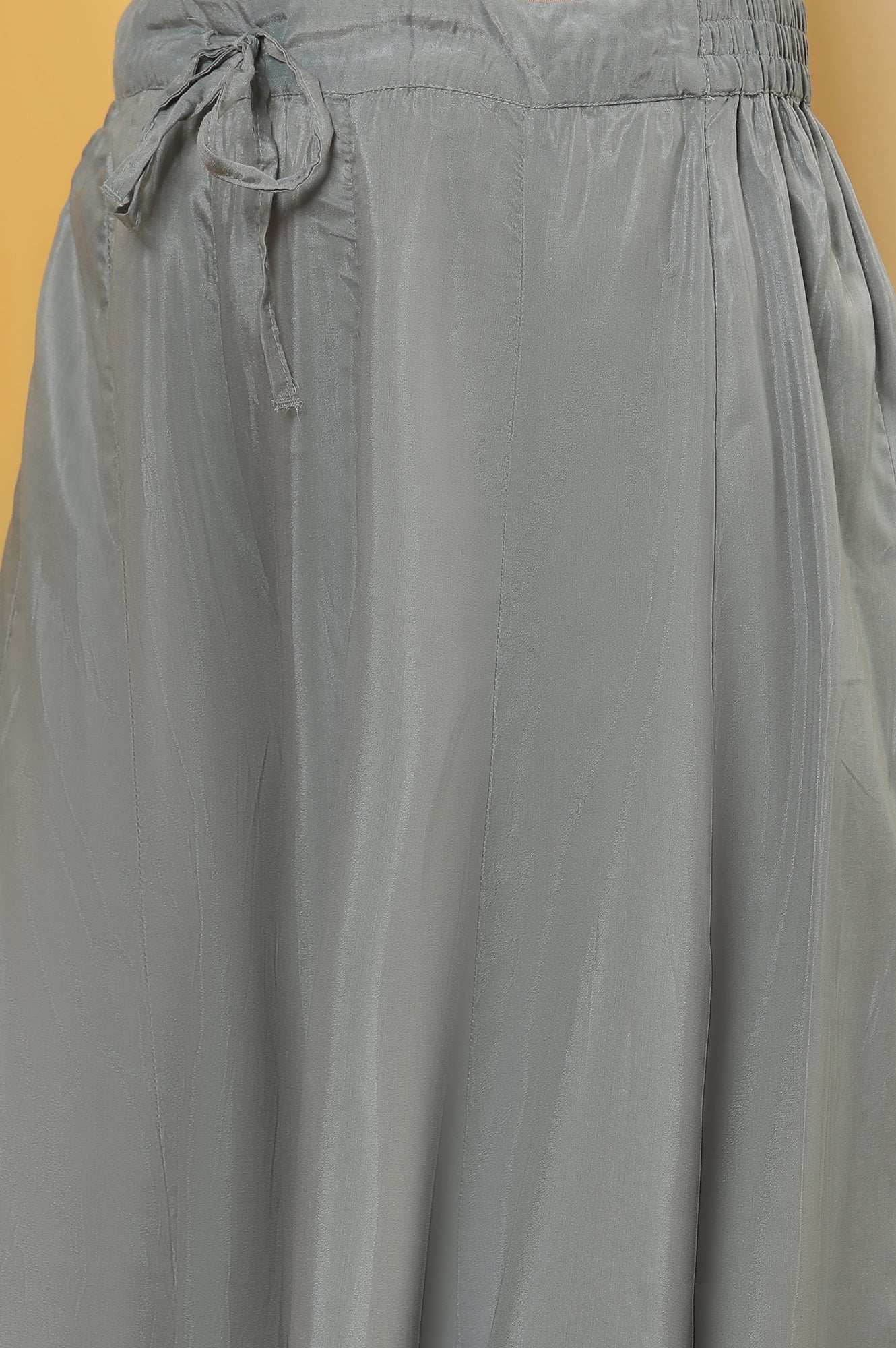 Salmon Pink A-Line Kurta And Flared Pants - Image 9
