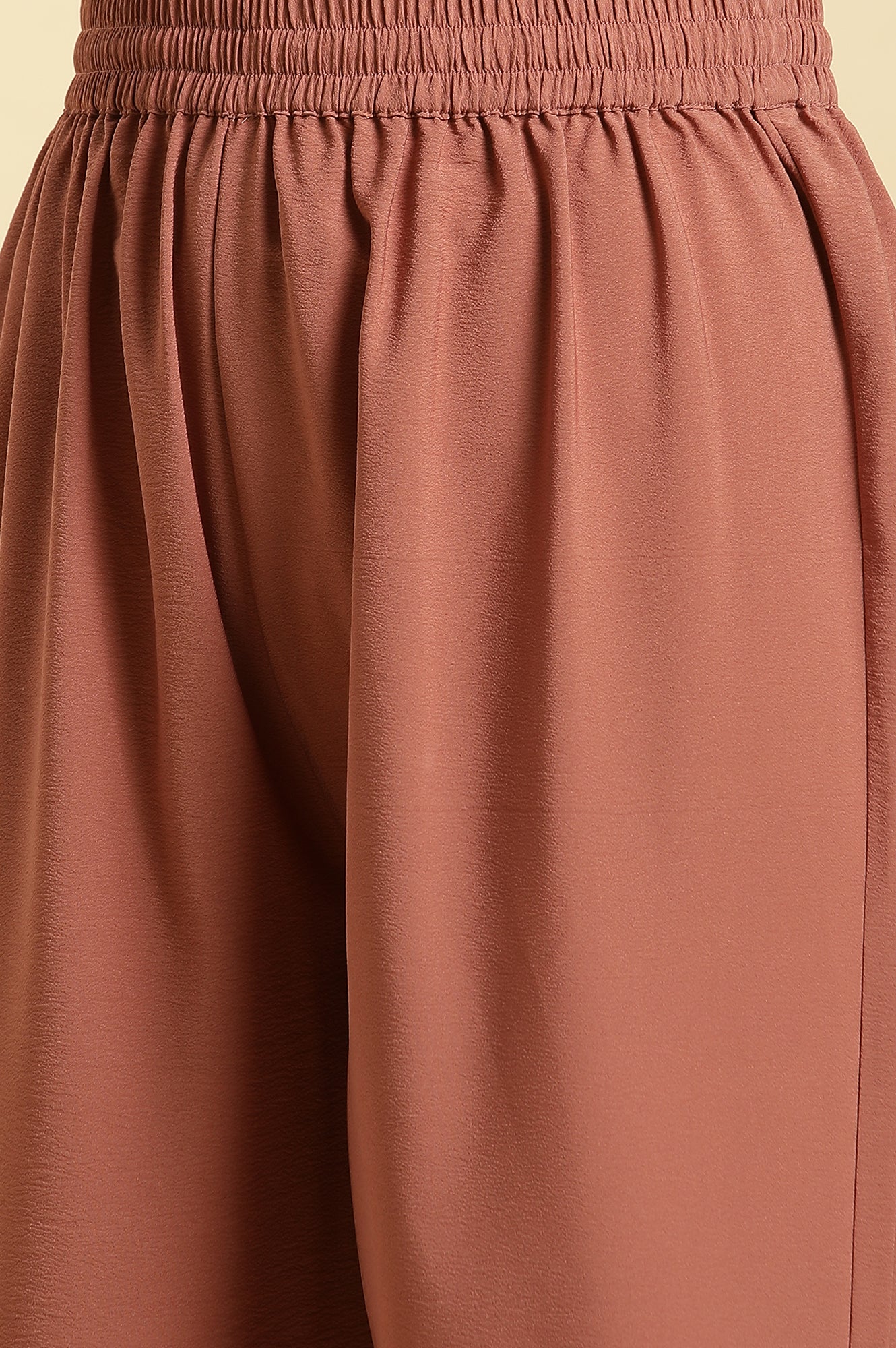 Salmon Pink Micro Velvet Embroidered Kurta, Pants And Dupatta Set - Image 10