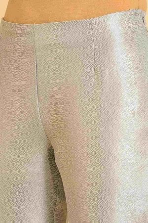 Silver Jacquard Slim Pants - Image 7