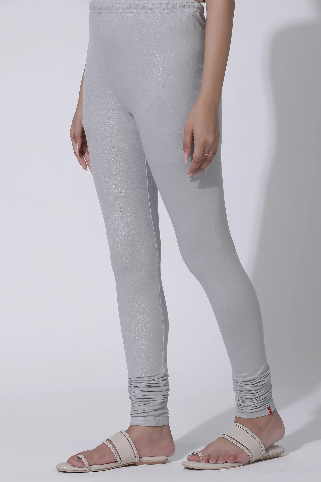 Silver Knitted Churidar - Image 2