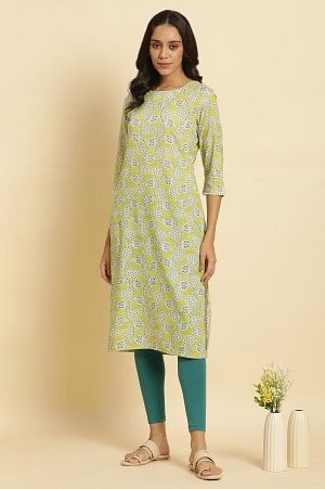 Teal Cotton Jersey Lycra Tights - Image 5