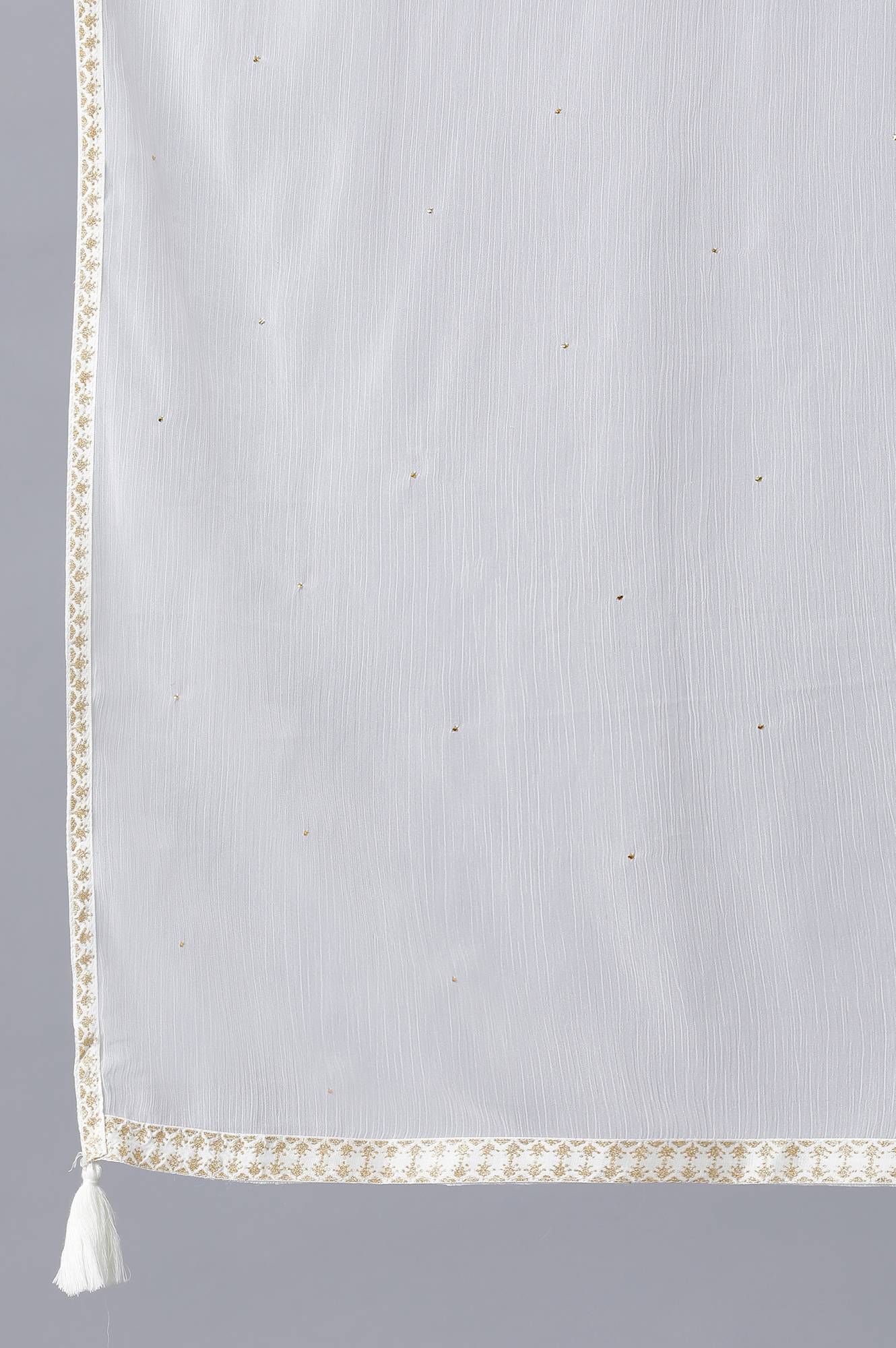 White Dupatta - Image 4