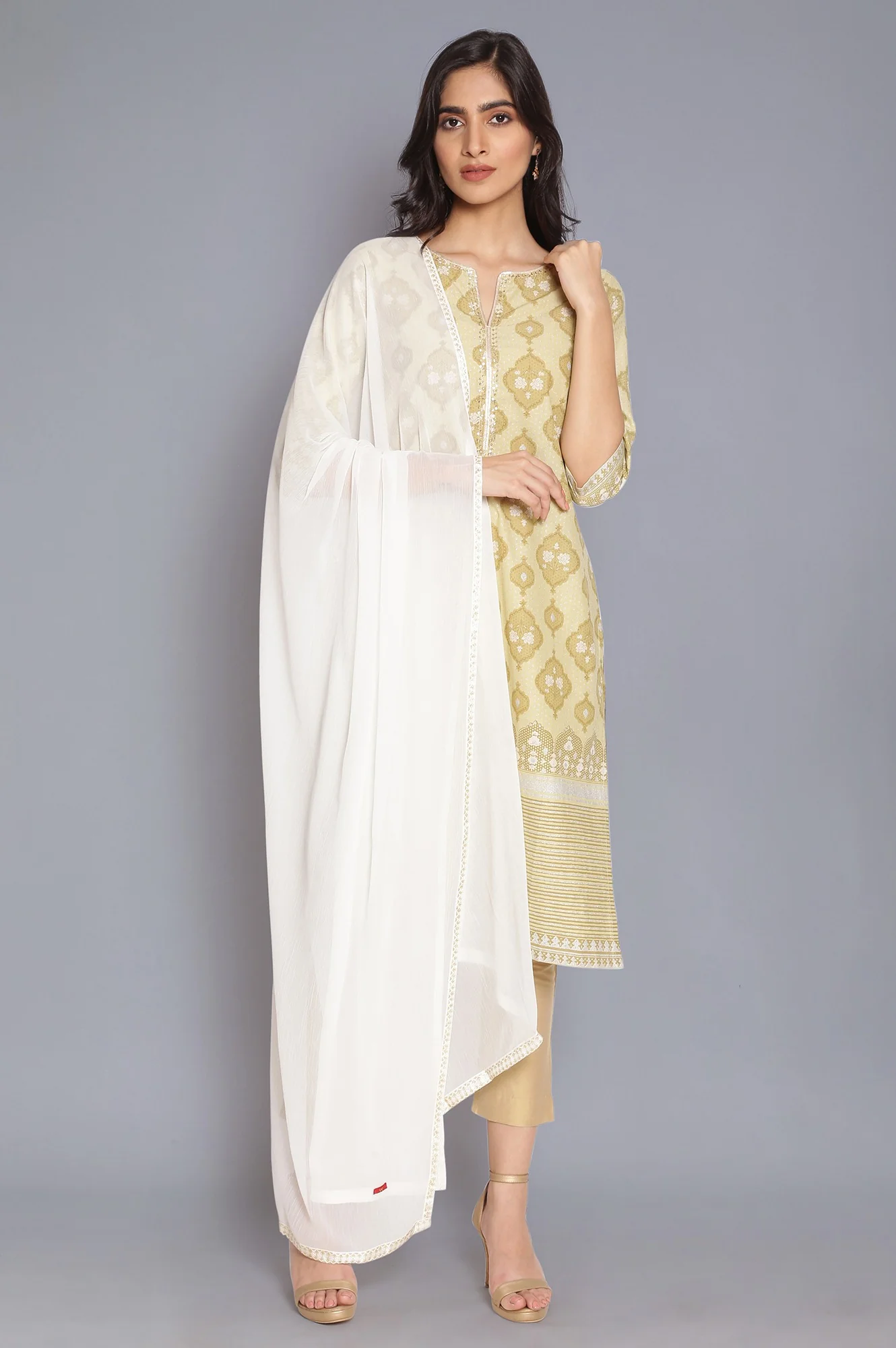 White Dupatta - Image 2