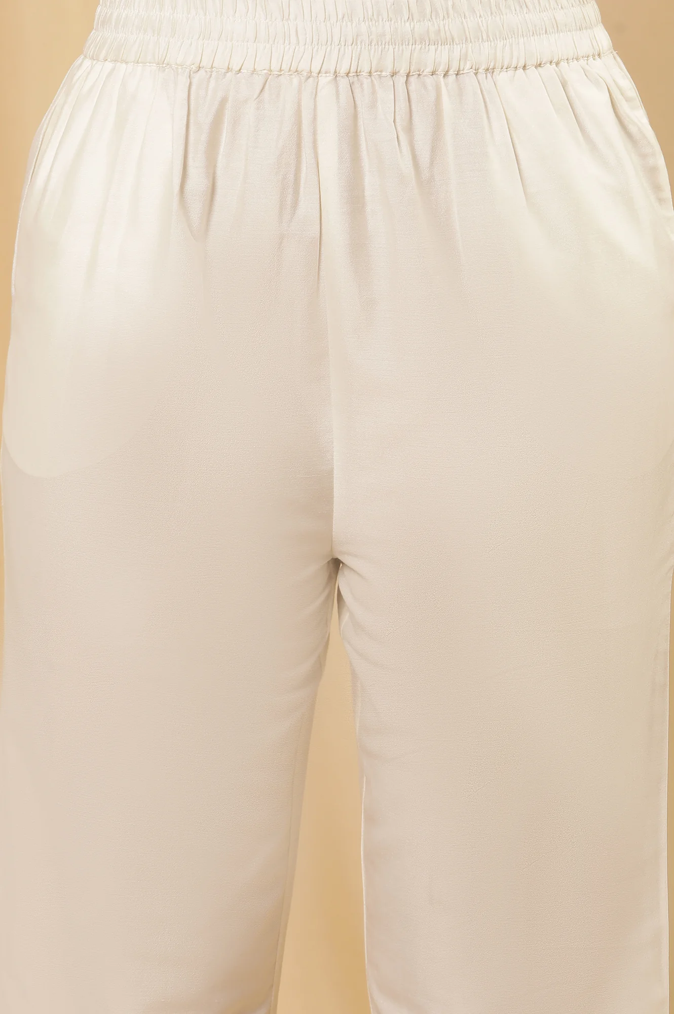 White Layered Organza Floral Printed Kurta - Image 8