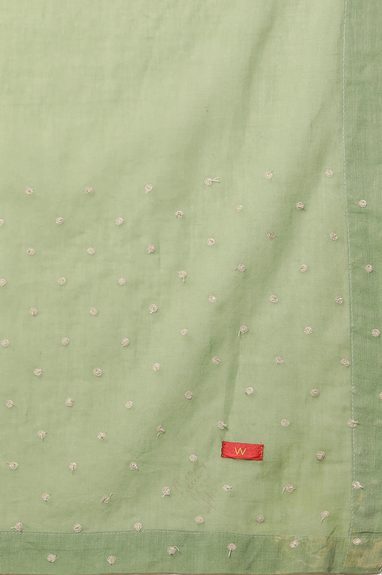 White Minimal Embroidered Kurta, Pants And Dupatta Set - Image 9