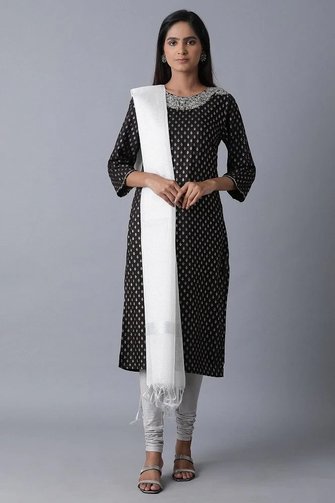 White Printed Dupatta - Image 2