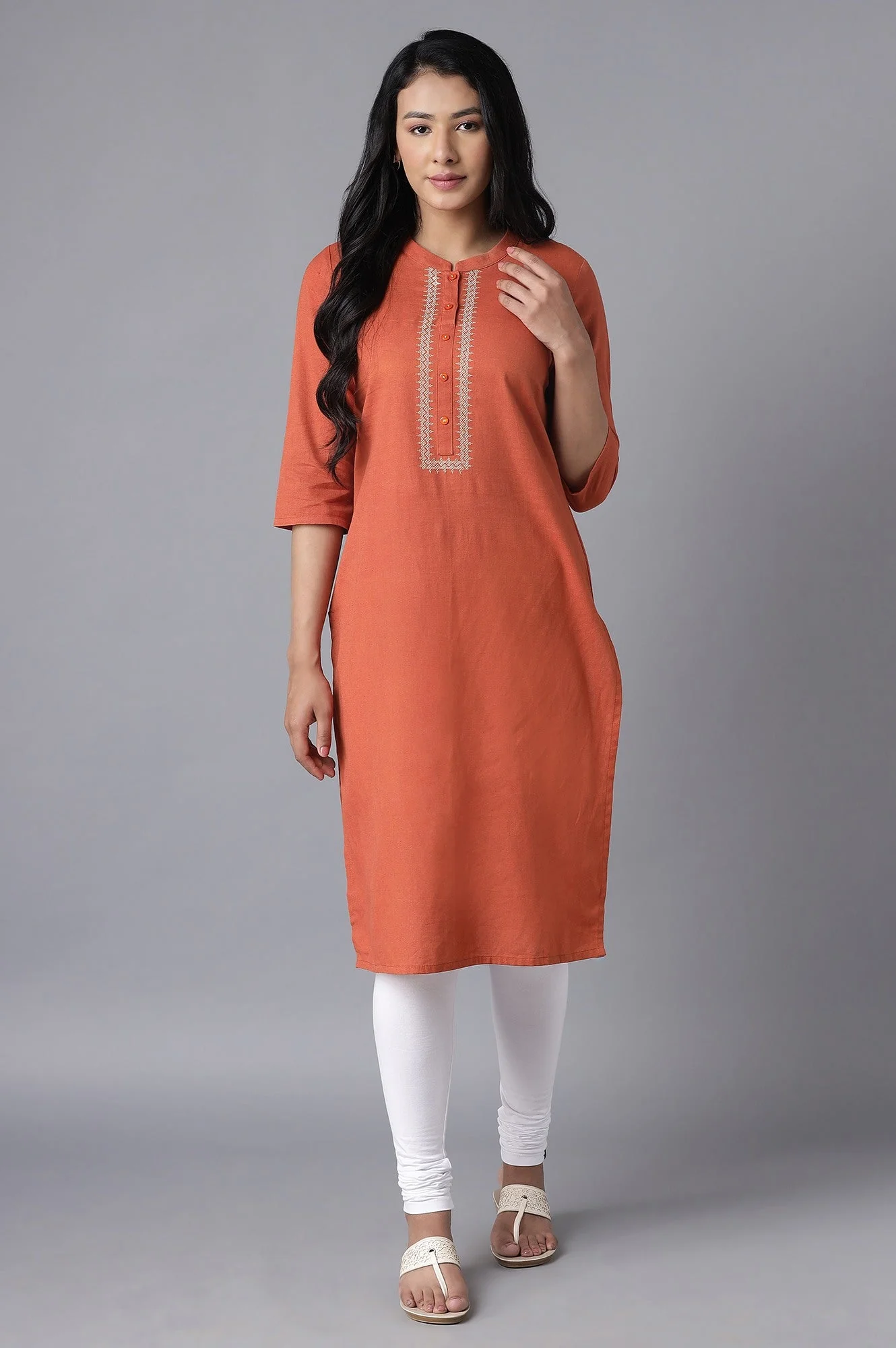 Elleven Women's White Skin Fit Churidar - Image 5