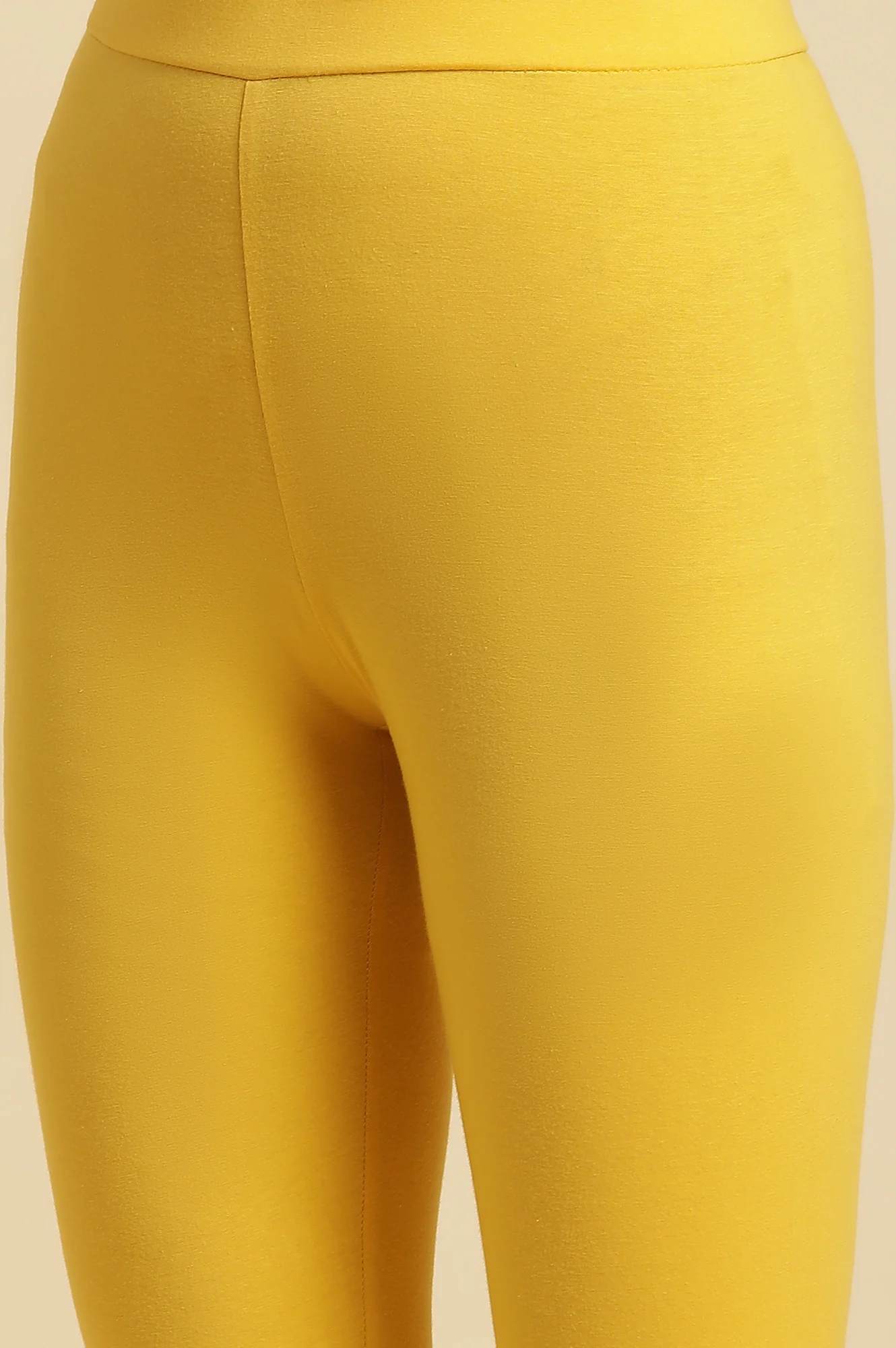 Yellow Cotton Jersey Lycra Tights - Image 7