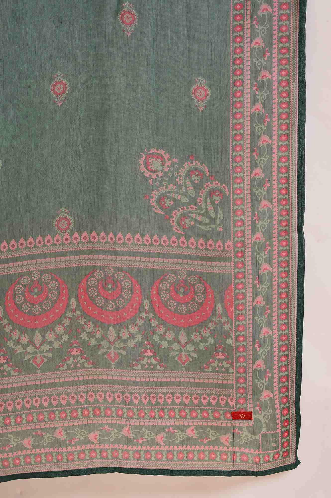 Yellow Embroidered kurta, Tights & Dupatta Set - Image 8