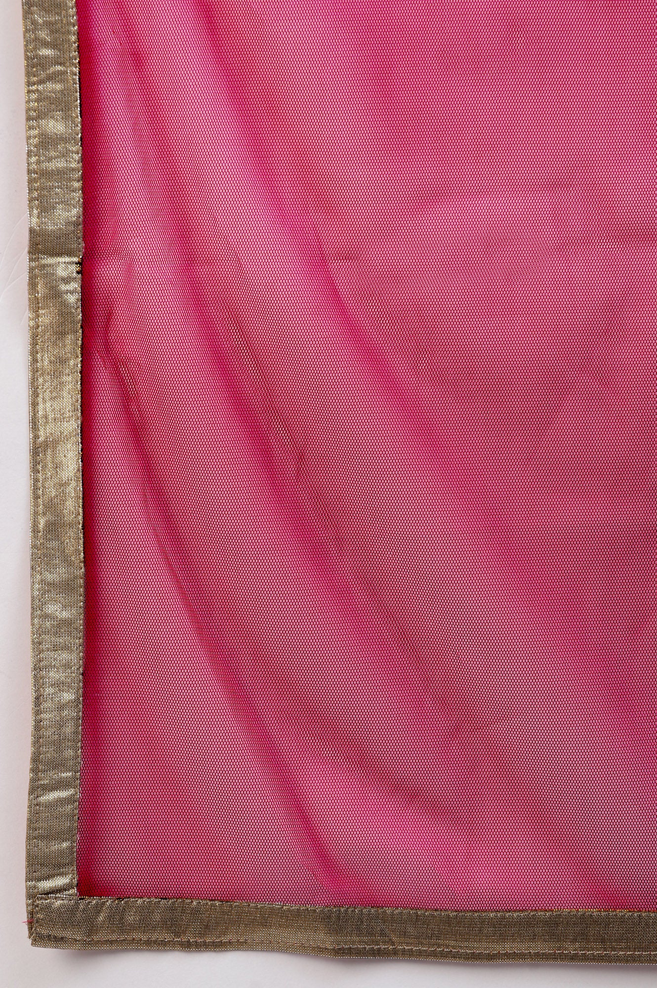 Yellow Embroidered kurta Wth Culottes And Pink Dupatta - Image 7