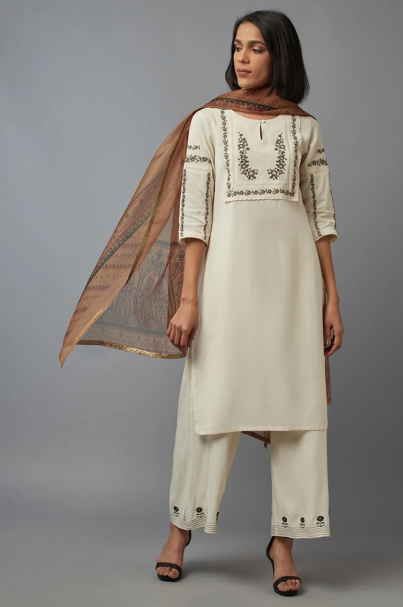 Yellow Organza Dupatta - Image 3