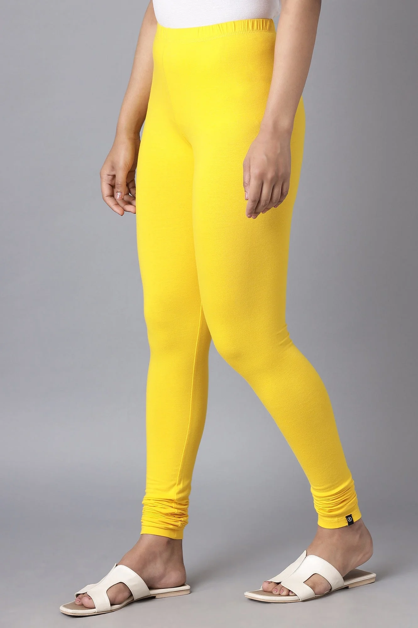 Elleven Women's Yellow Skin Fit Churidar - Image 3