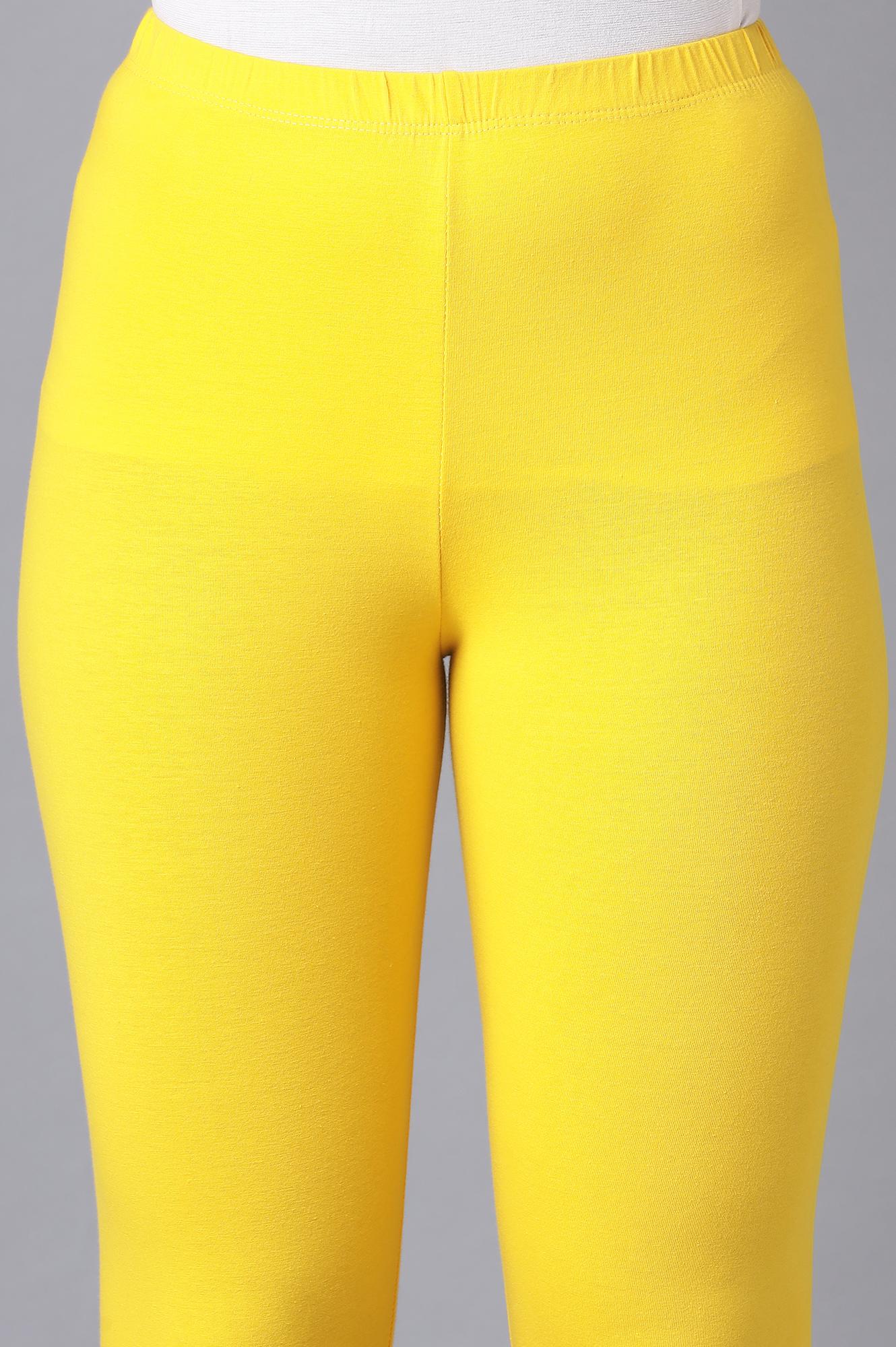 Elleven Women's Yellow Skin Fit Churidar - Image 6