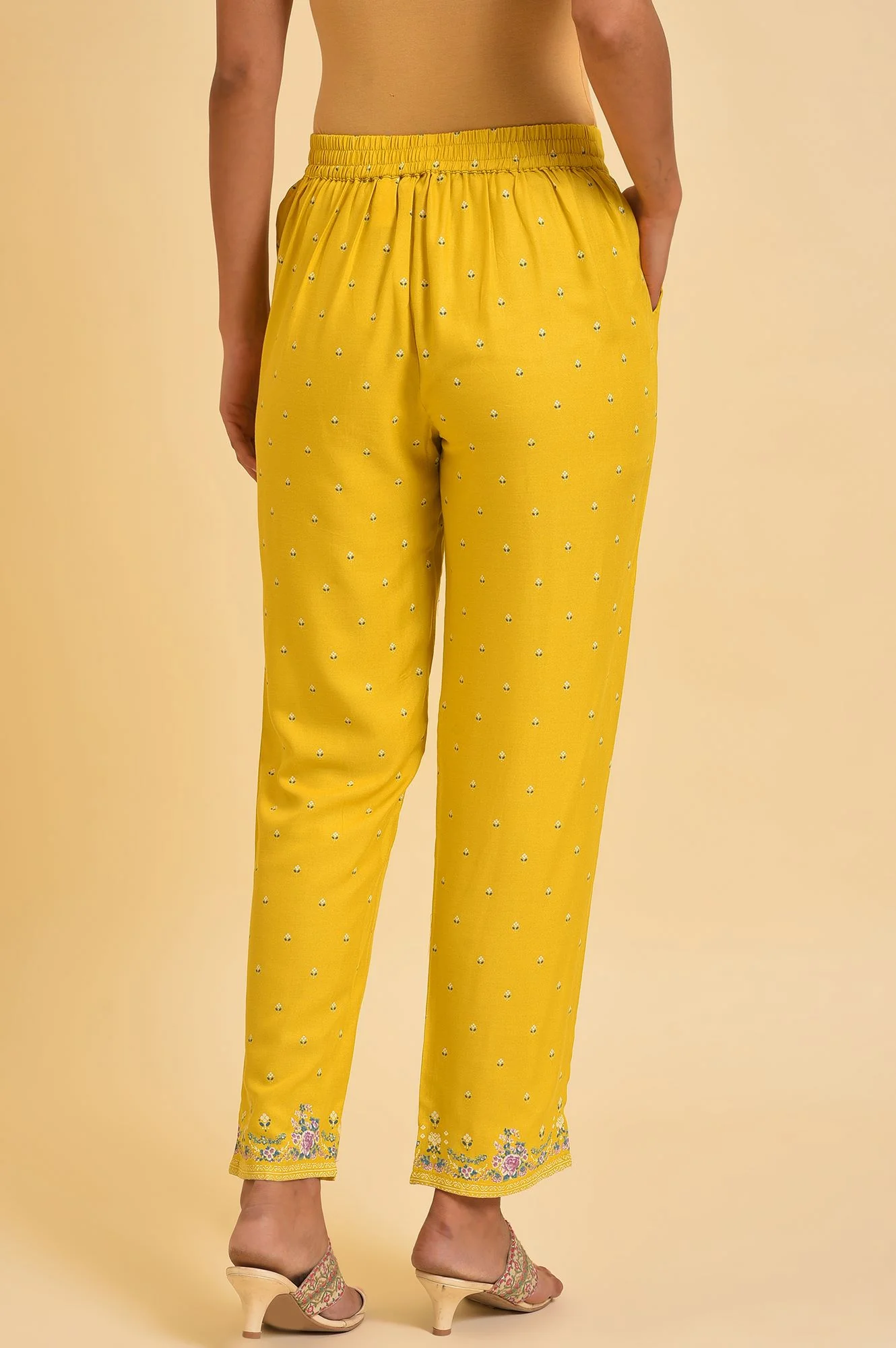 Yellow Slim Pants - Image 2