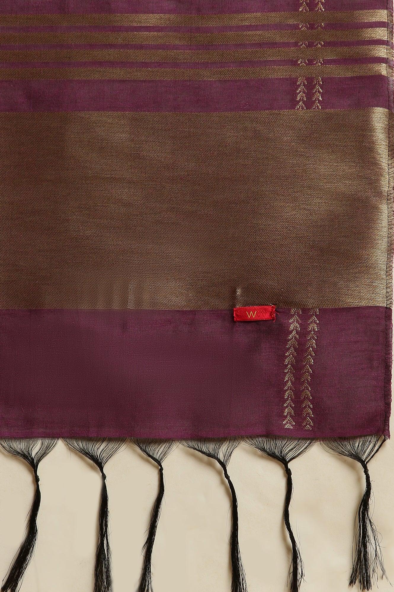 Purple Anarkali Festive Kurta, Parallel Pants And Dupatta Set - Image 10