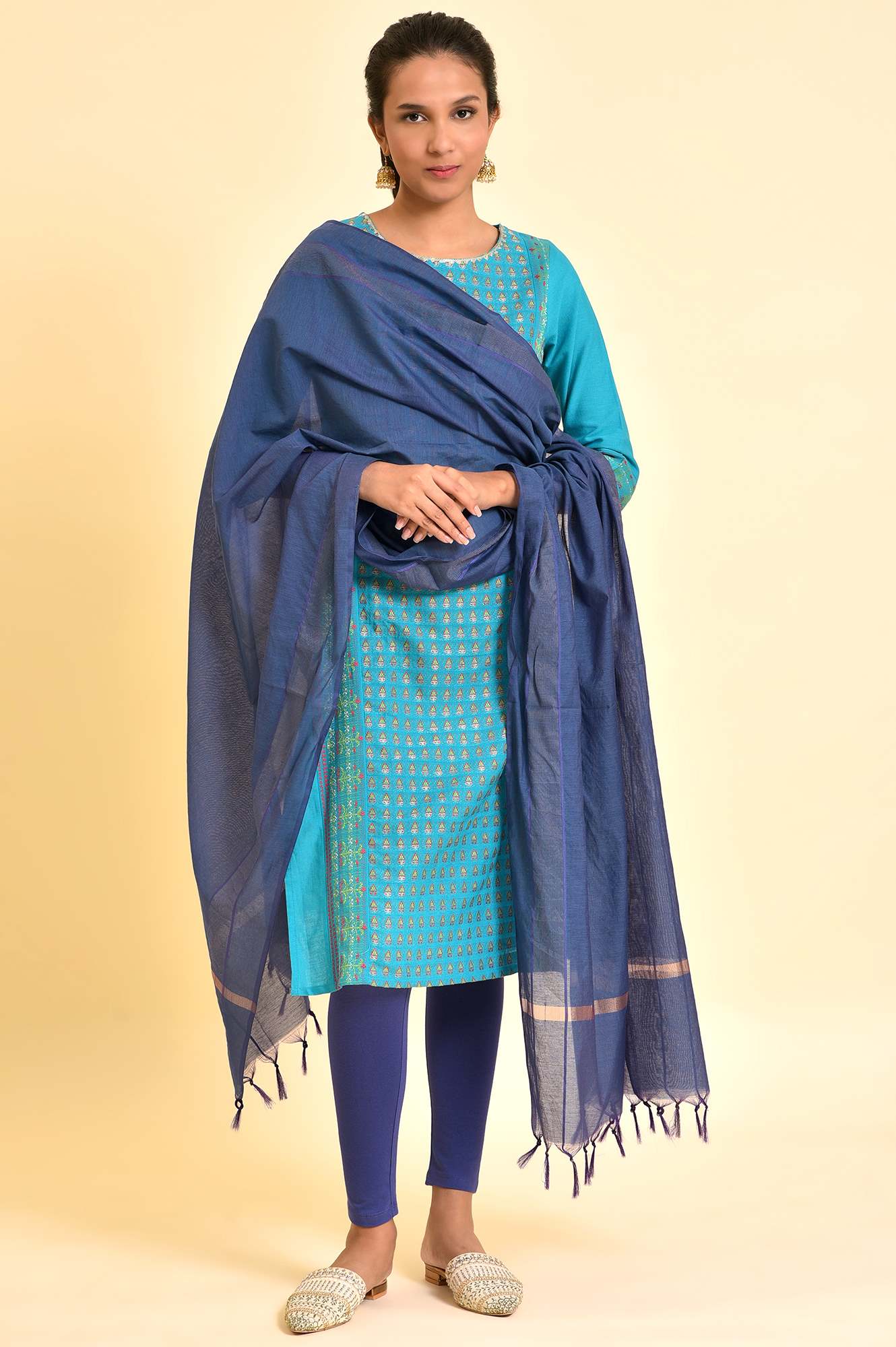 Purple Chanderi Dupatta - Image 2