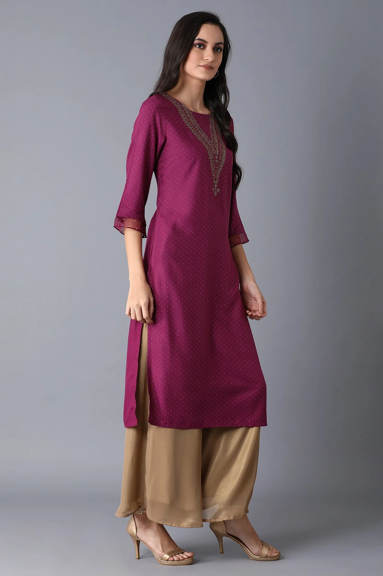 Purple Glitter kurta - Image 4