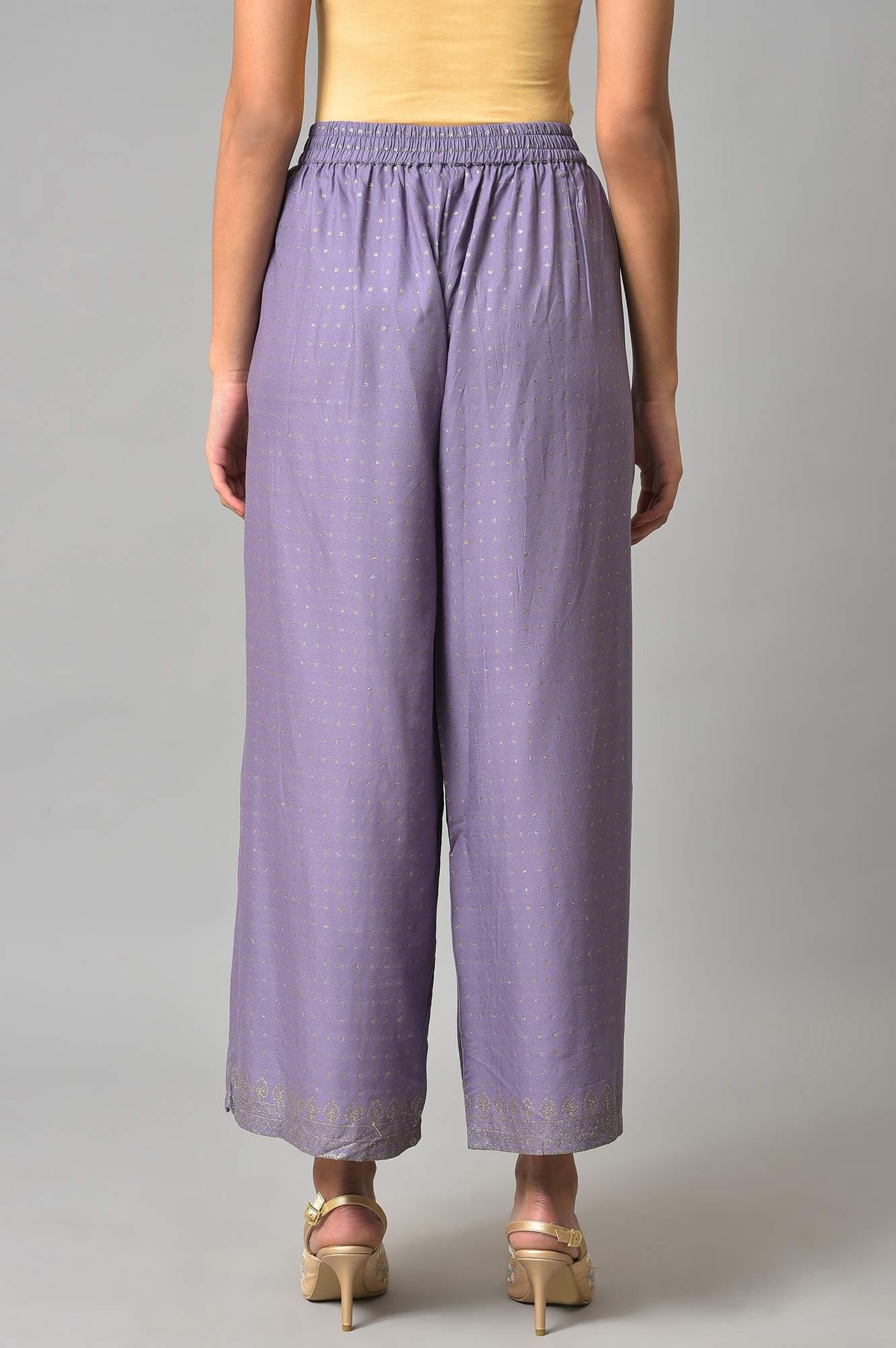 Purple Glitter Printer Pants - Image 2