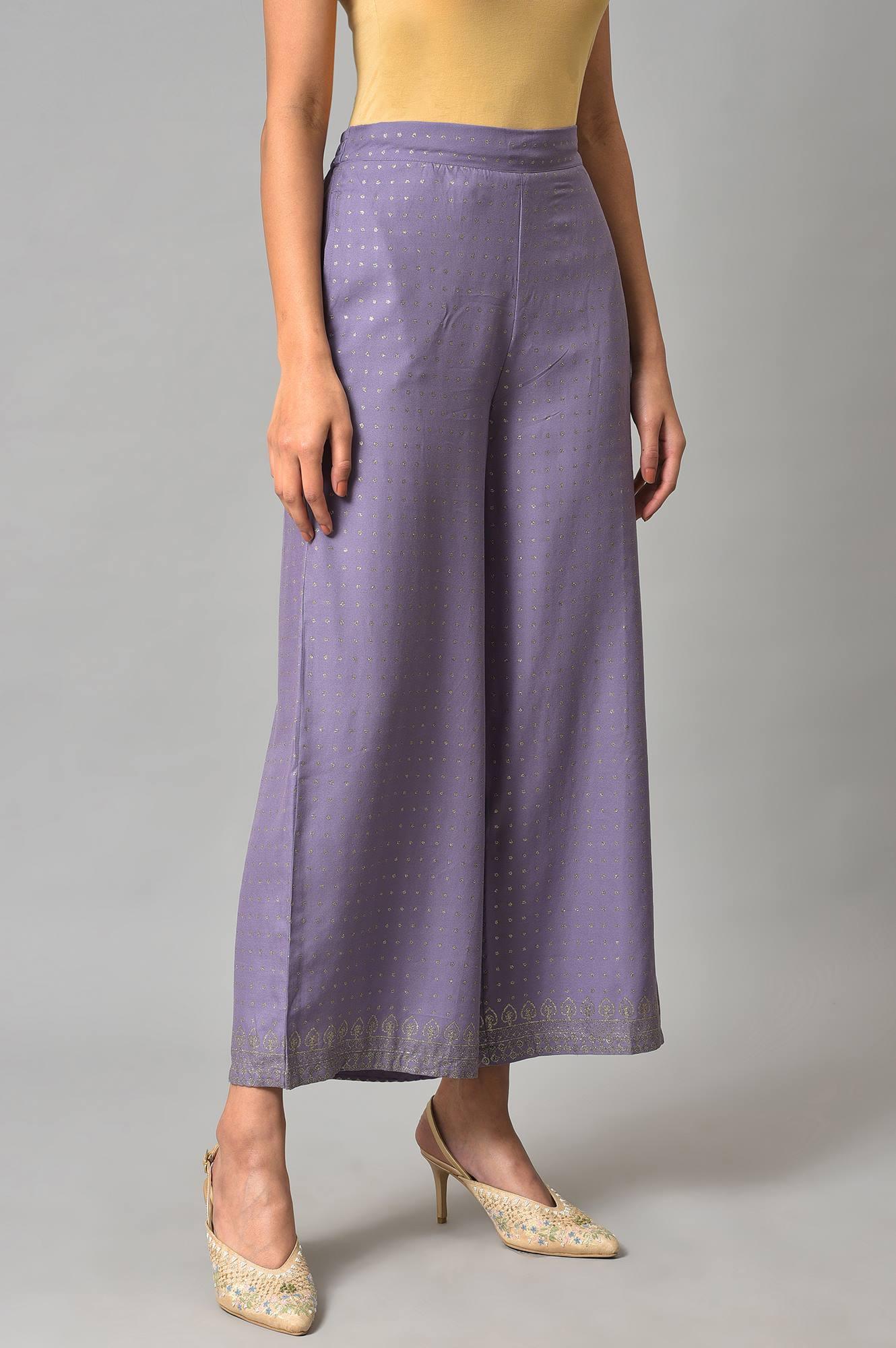 Purple Glitter Printer Pants - Image 4