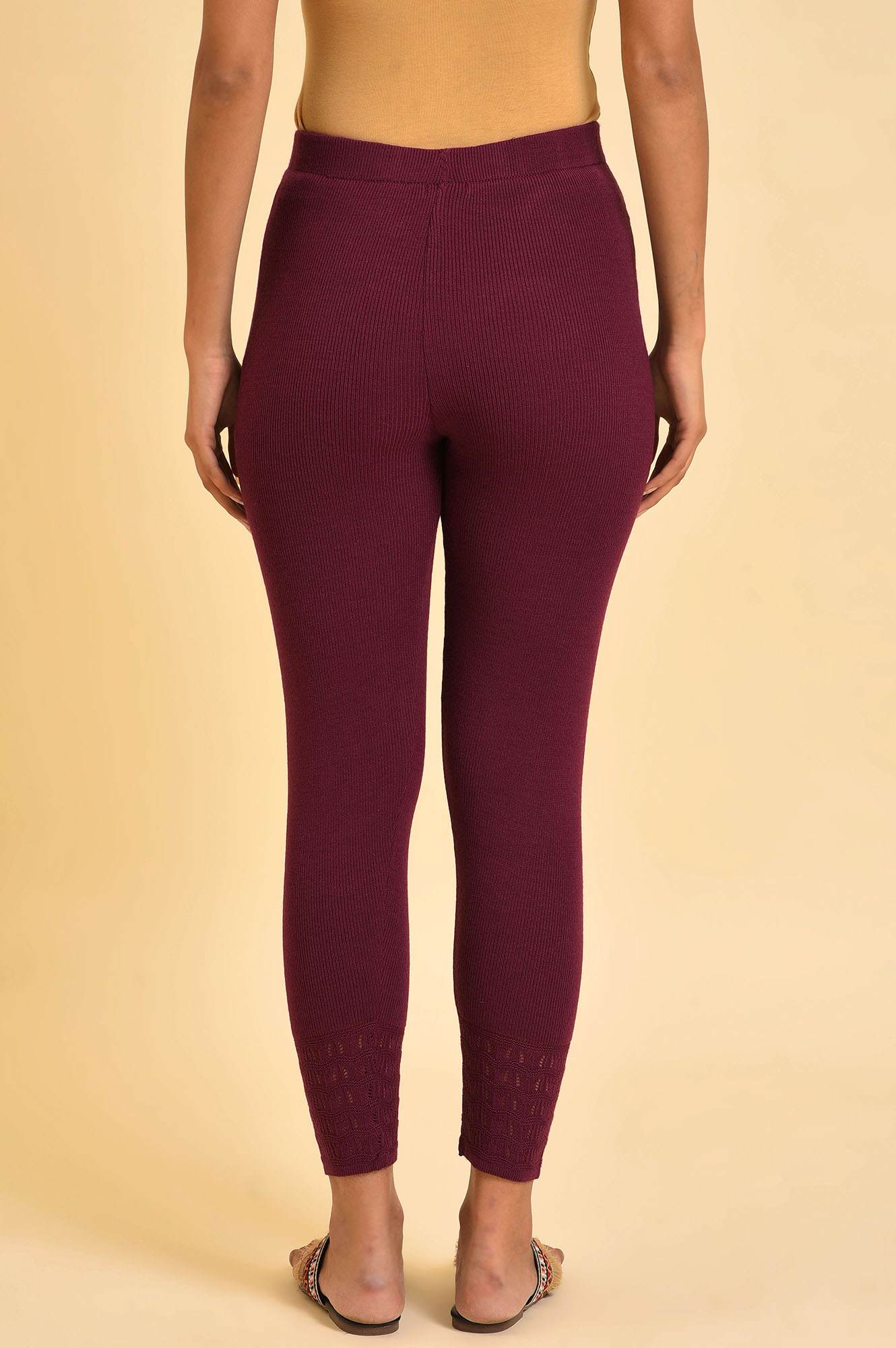 Purple Knitted Tights - Image 2